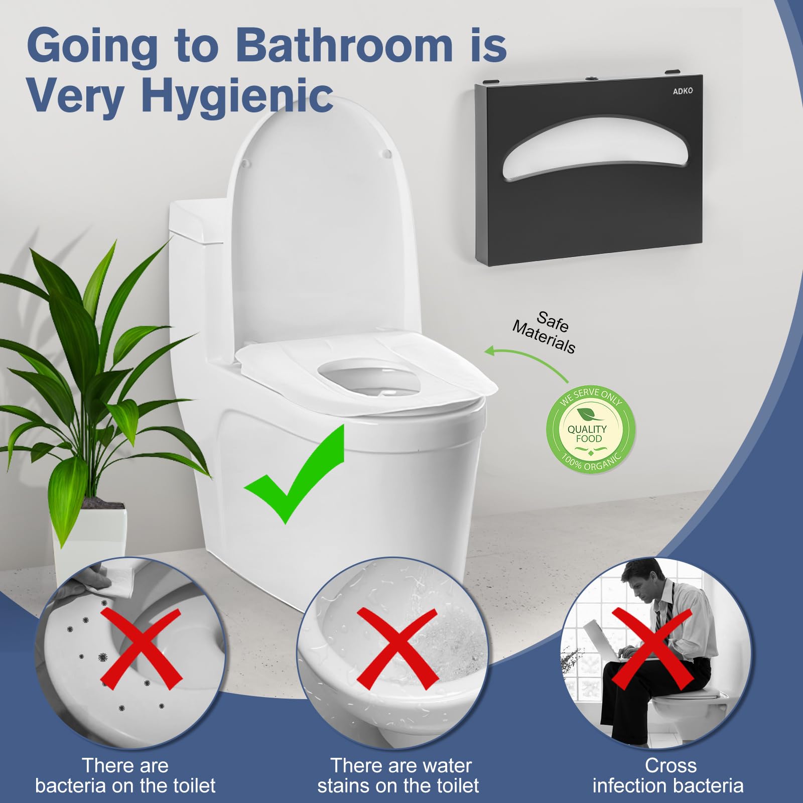 Toilet Seat Cover Dispenser Commercial Wall Mount