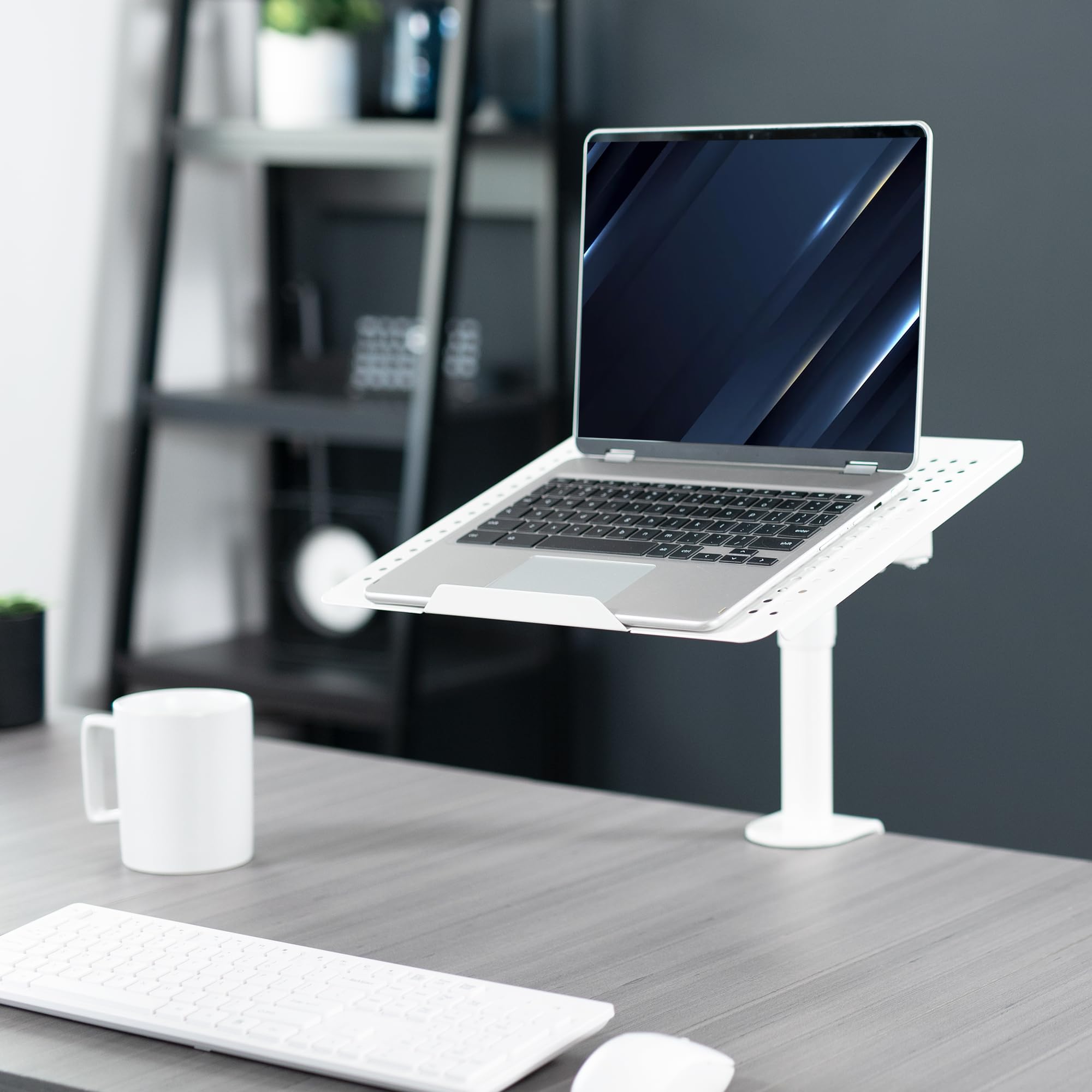 [1 PC] Single Laptop Notebook Desk Mount Stand, Fits up to 17 inch Laptops