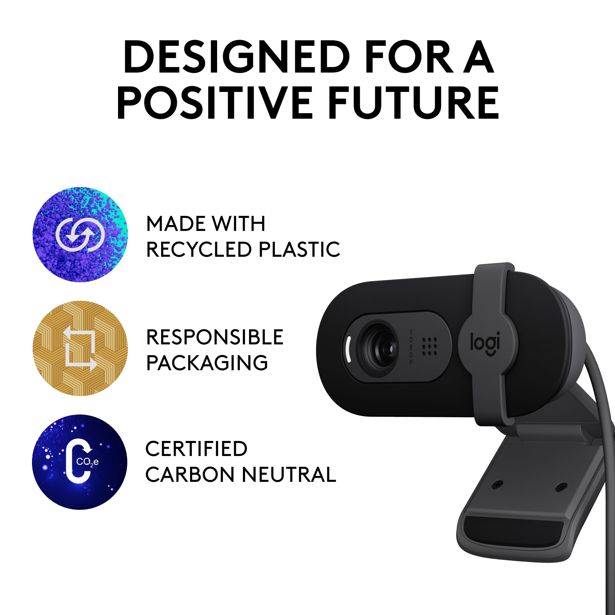 [1 PC] HD Webcam, 720p / 1080p, Widescreen with Mic, Video Calling