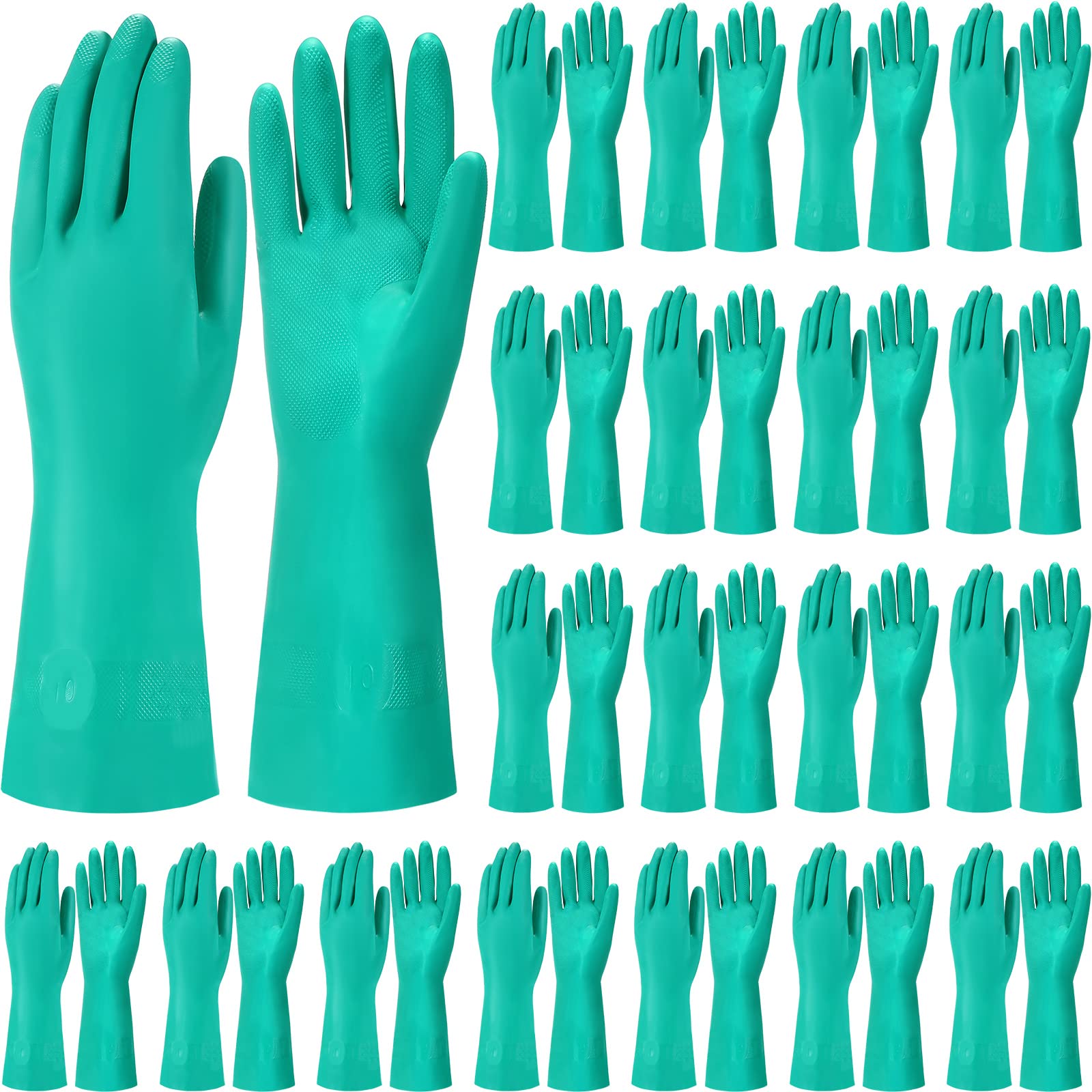 [20 Pairs] Chemical Resistant Gloves Heavy Duty Nitrile Gloves