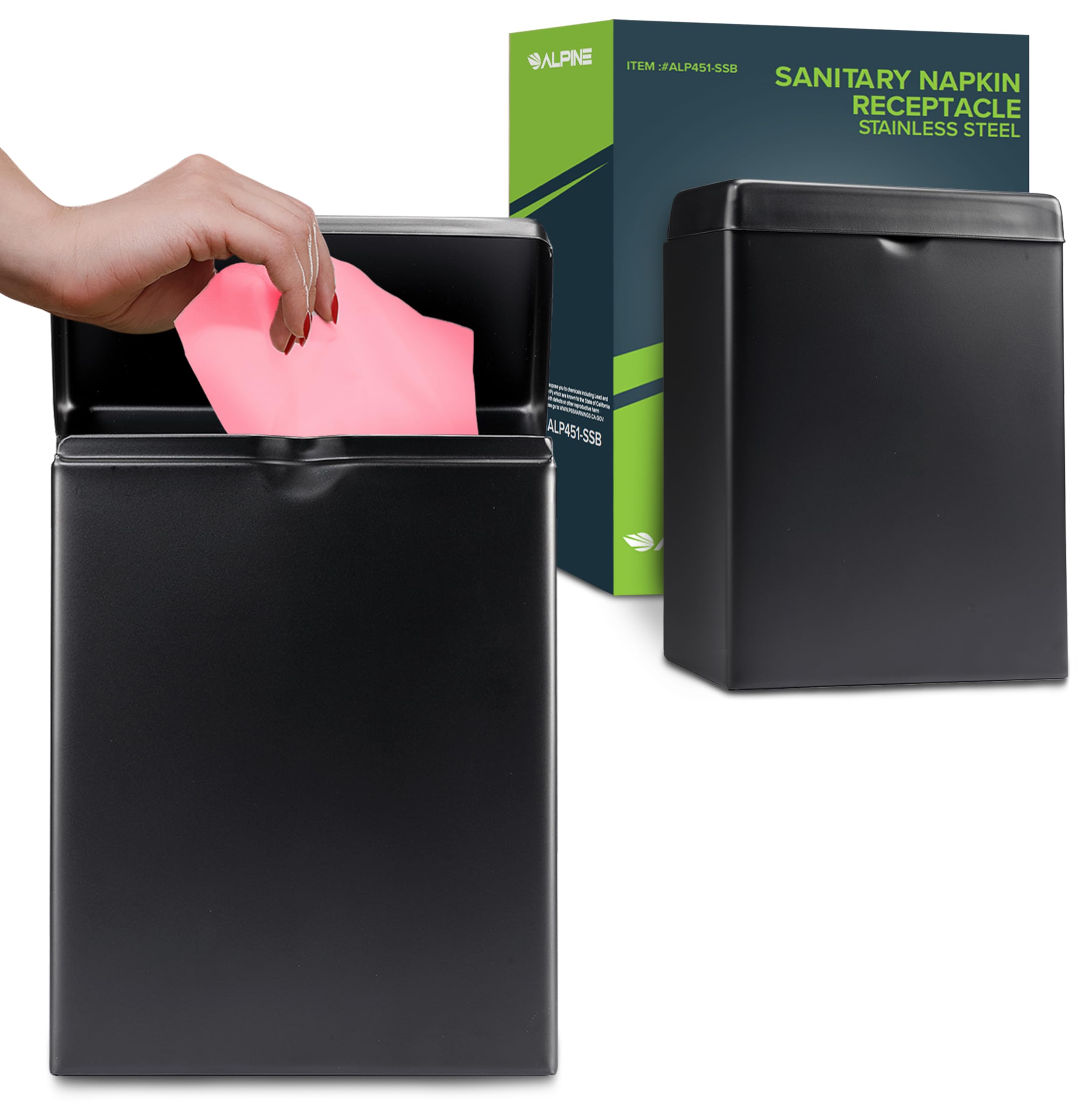 Sanitary Napkin Receptacle – Wall Mounted Tampon Holder For Bathroom