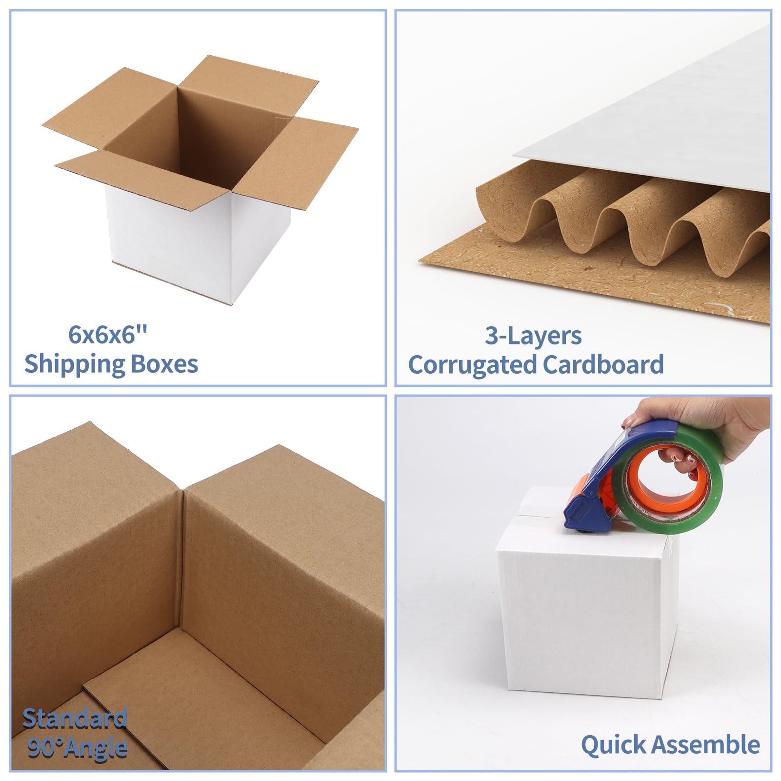White Corrugated Cardboard Box (Set of 25)