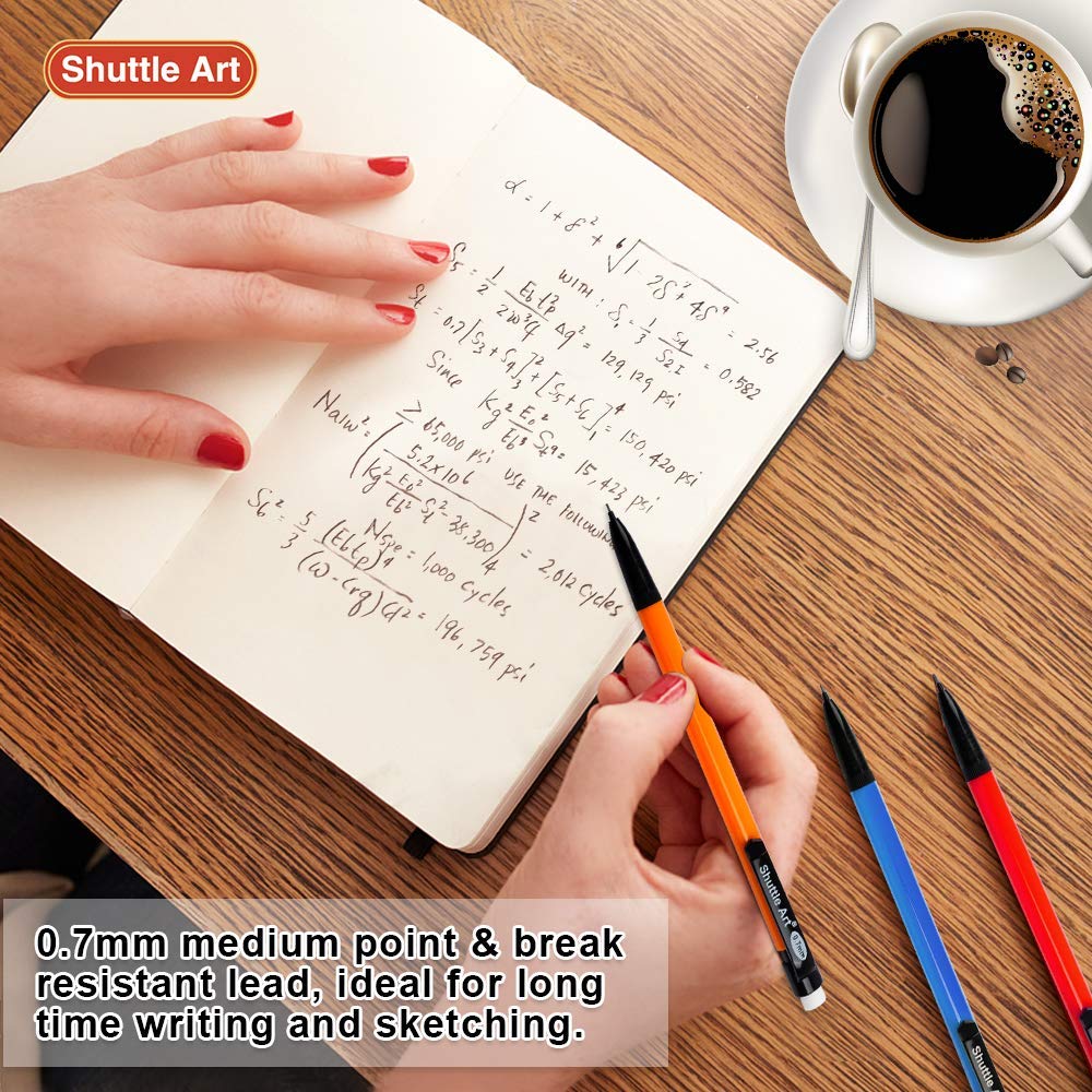 Shuttle Art Mechanical Pencils, 0.7mm Medium Point, HB #2 Lead - 84 Pack / 210 Pack Bulk