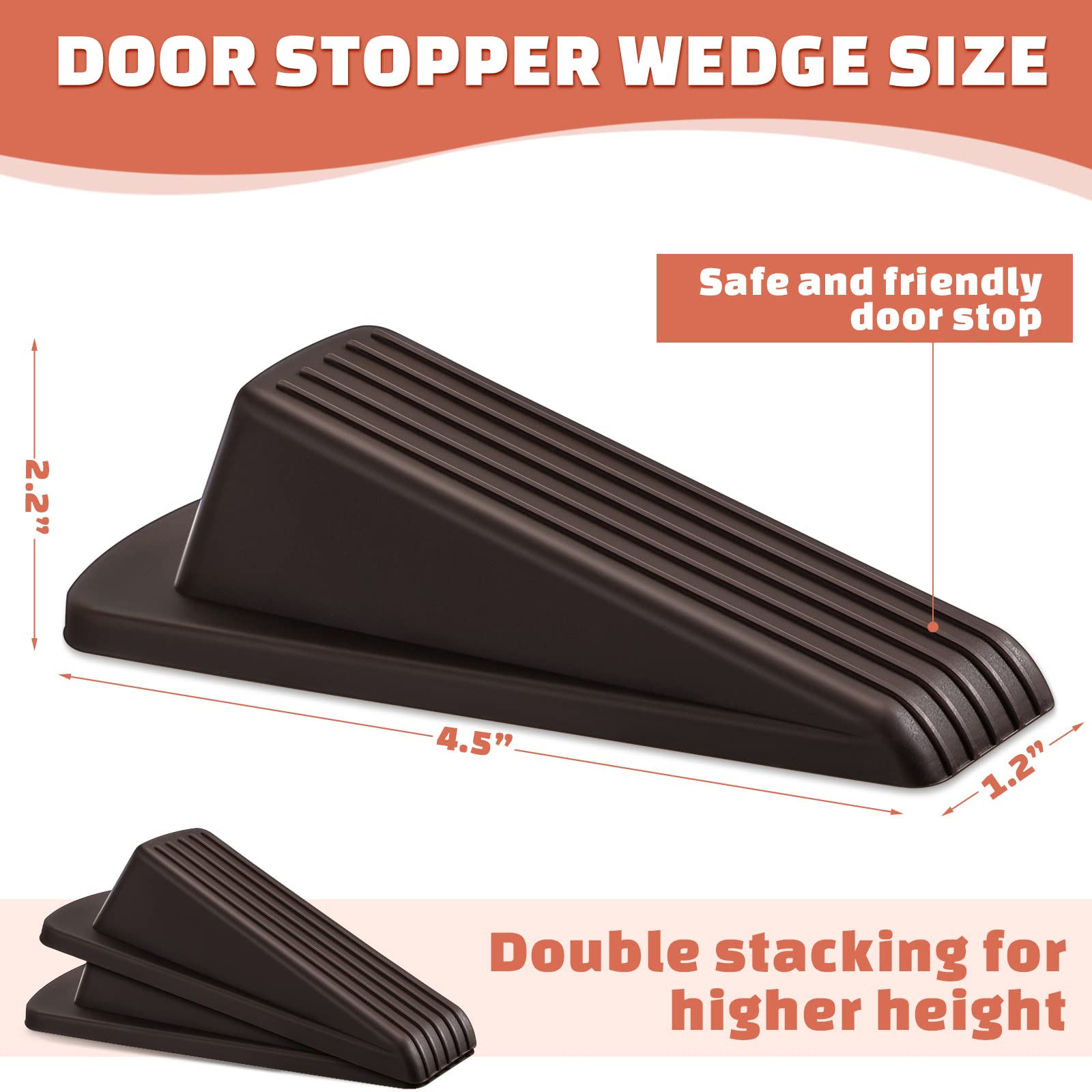 18/36/72 Pcs Rubber Door Stoppers for Bottom of Door