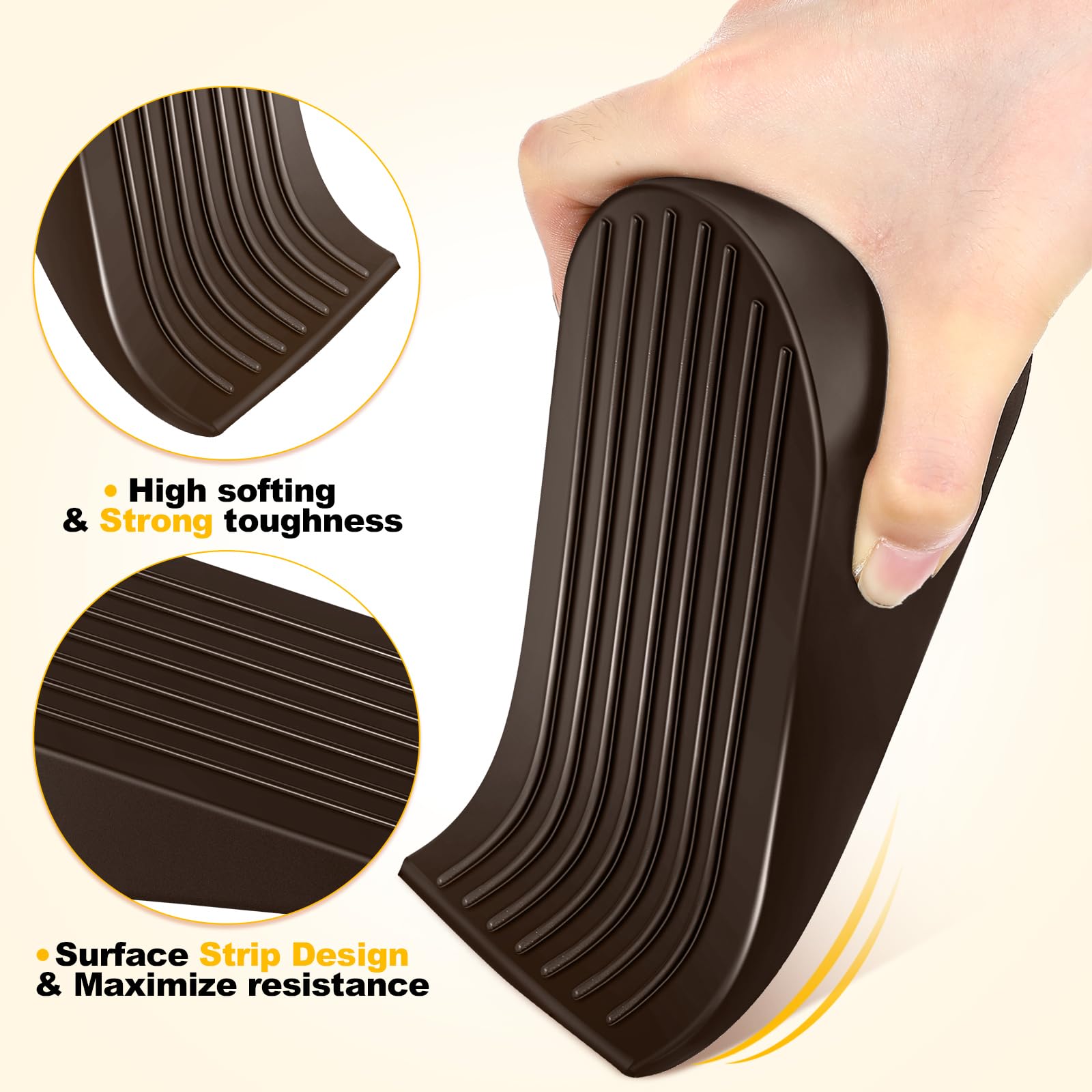 [4/6/8/16 Pack] Large Door Stoppers Heavy Duty Rubber Door Stop