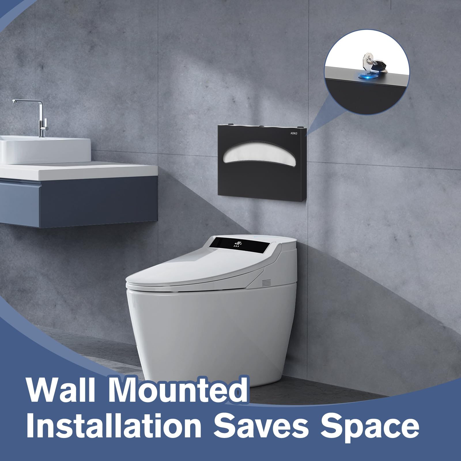 Toilet Seat Cover Dispenser Commercial Wall Mount