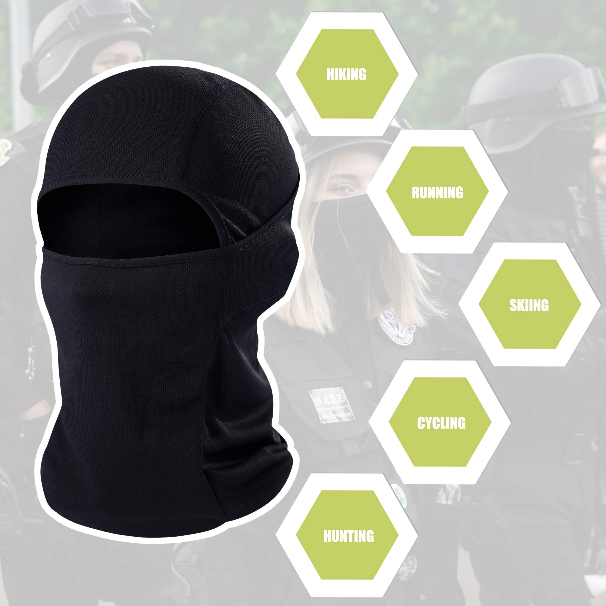 [1 PC] Face Mask Adjustable Windproof UV Protection Hood