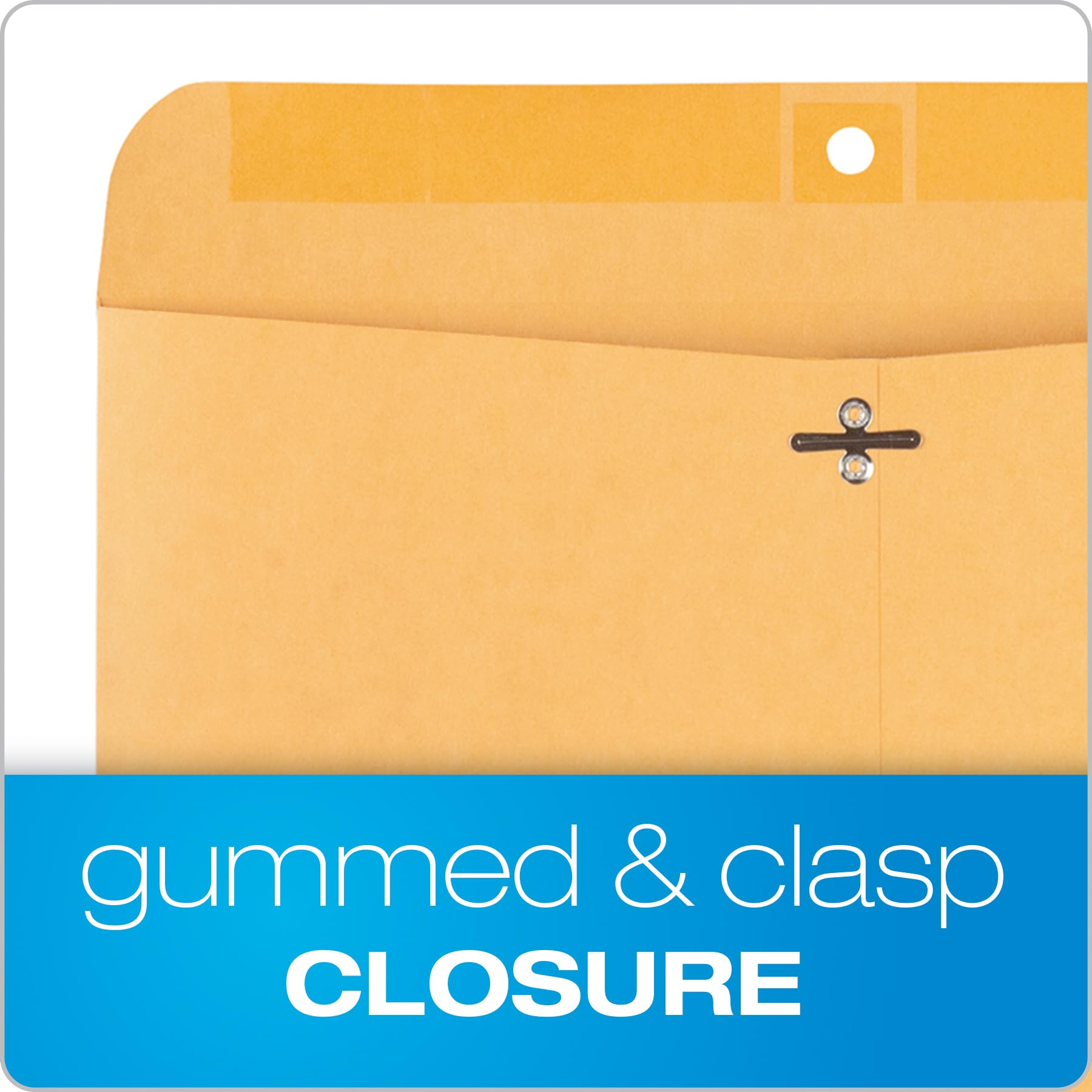 [100 Pack] Quality Park Clasp Envelopes (QUA38090), Kraft, 9-x-12-inch