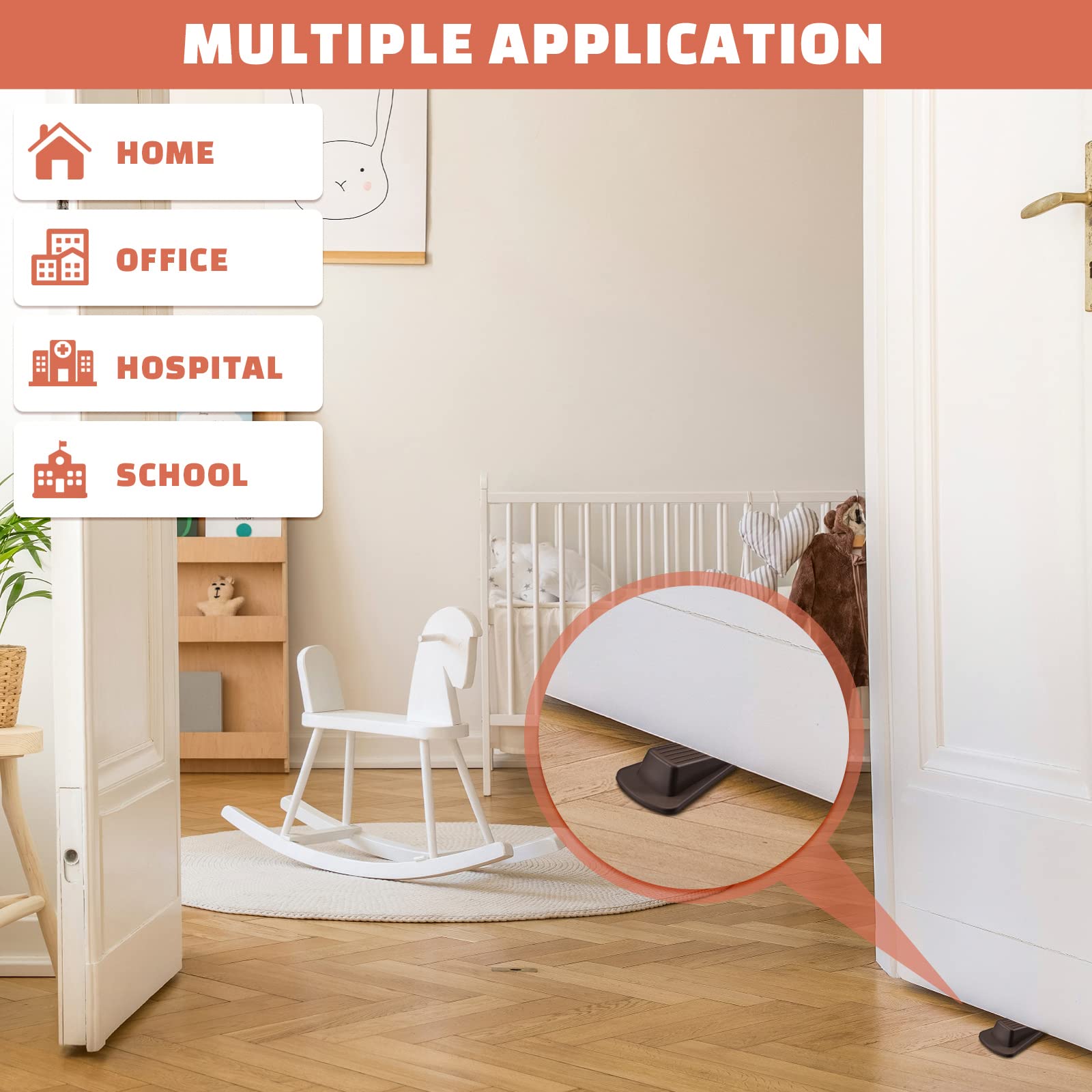 18/36/72 Pcs Rubber Door Stoppers for Bottom of Door