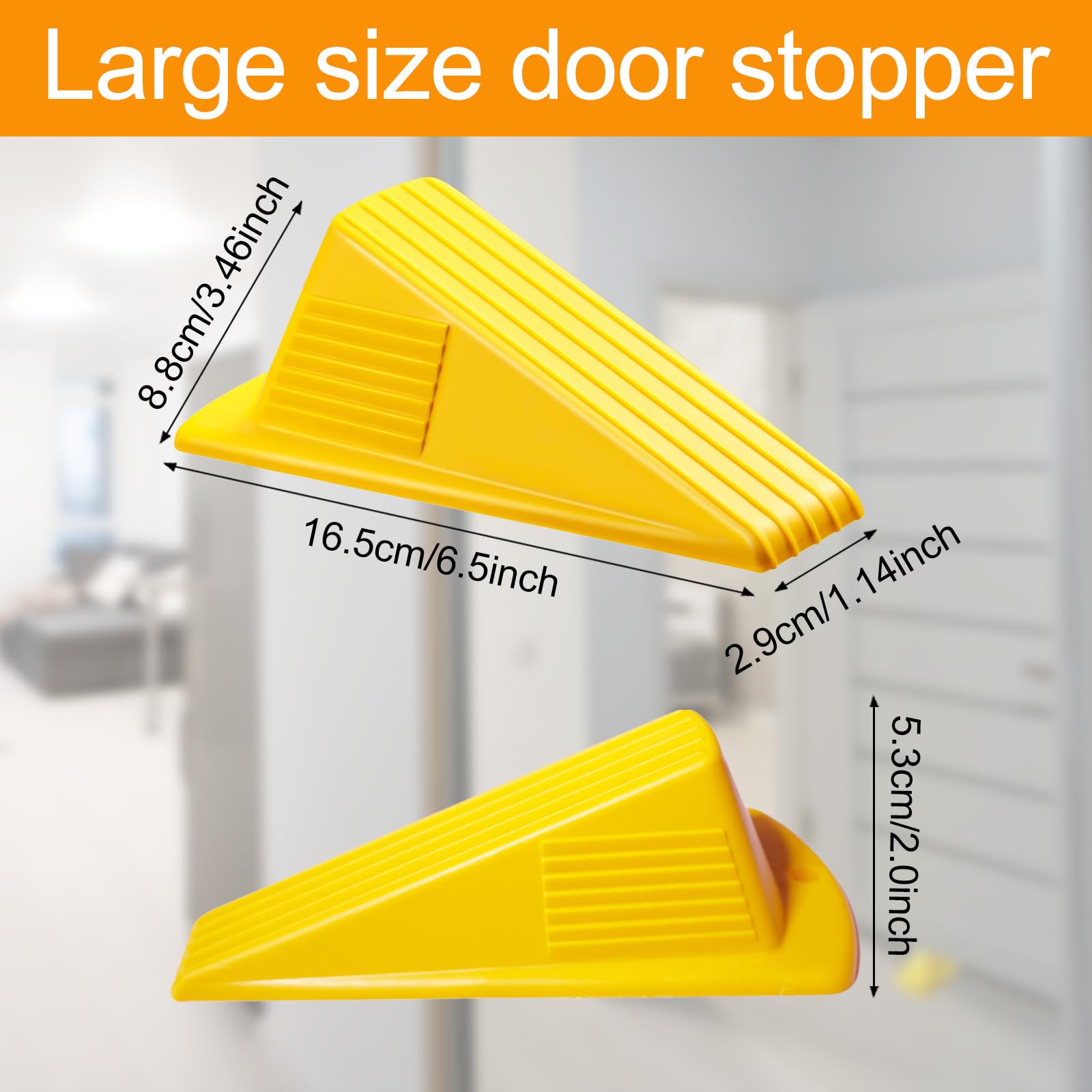 [5 Pack] Jumbo Door Stoppers for Floor