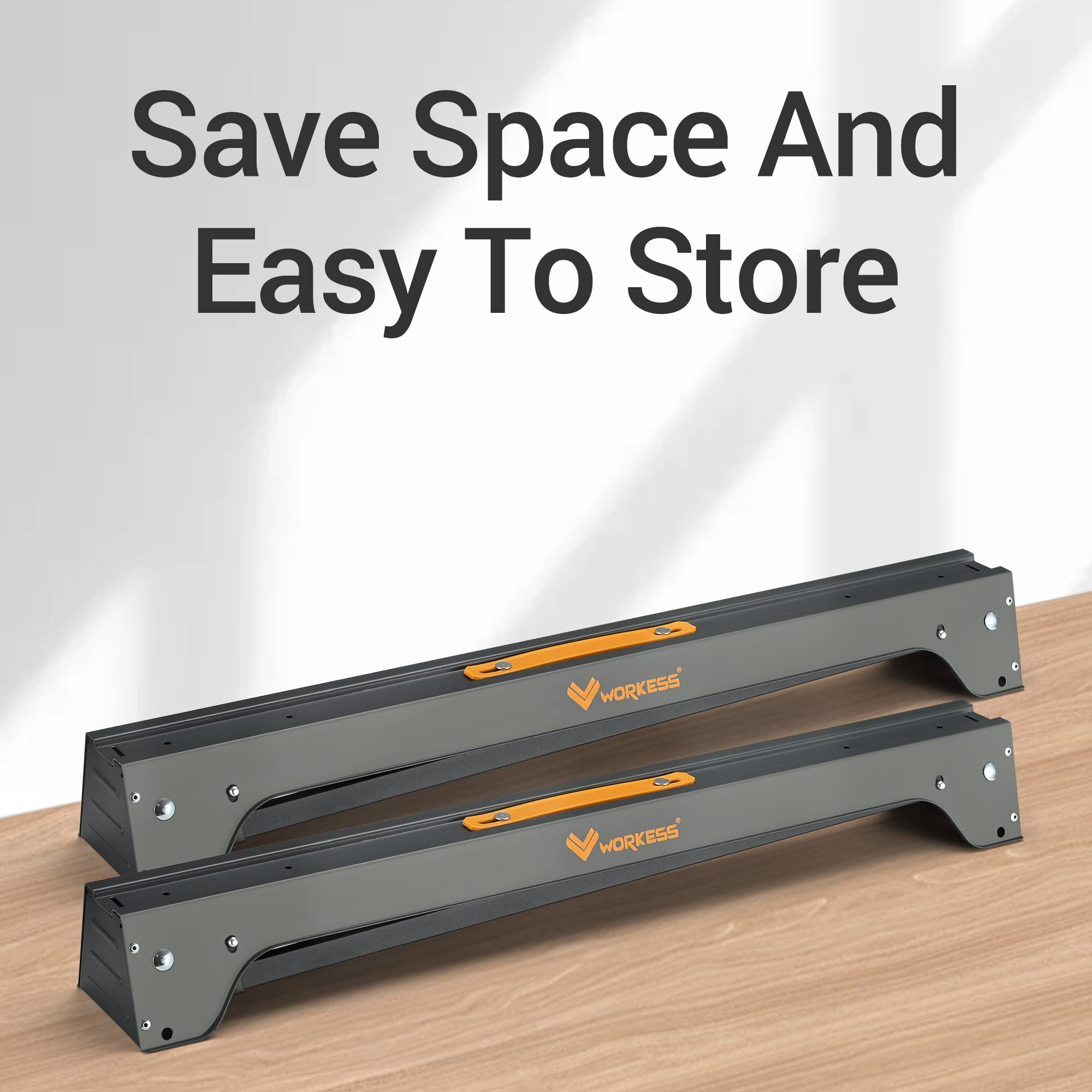 Saw Horses 2 Pack, Heavy Duty Folding Portable Saw Horses Table 2200 Lbs Load Capacity