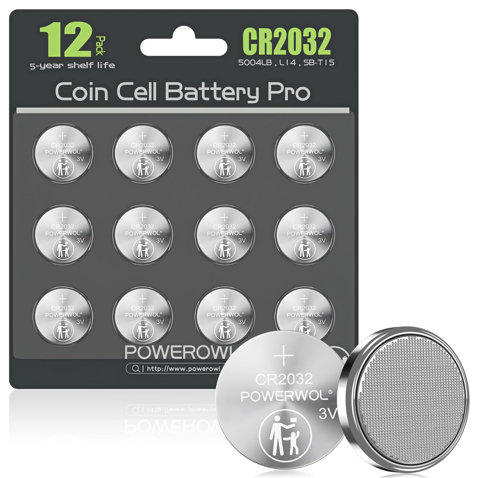 High Capacity CR2032 Battery 12 Pack - CR2032 Lithium 3V Coin Battery