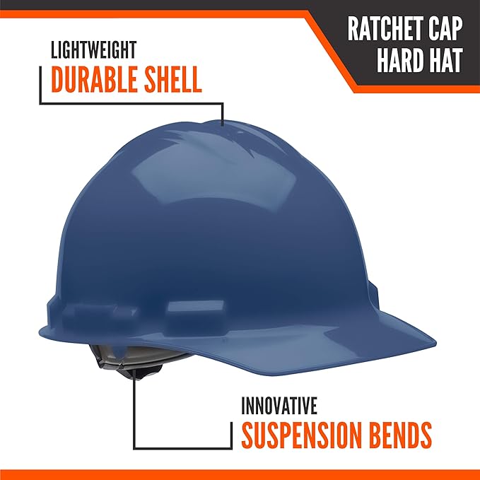 [1 / 2 / 20 PCS] Construction Hard Hat for Safety, Ratchet Cap Style, OSHA/ANSI Compliant