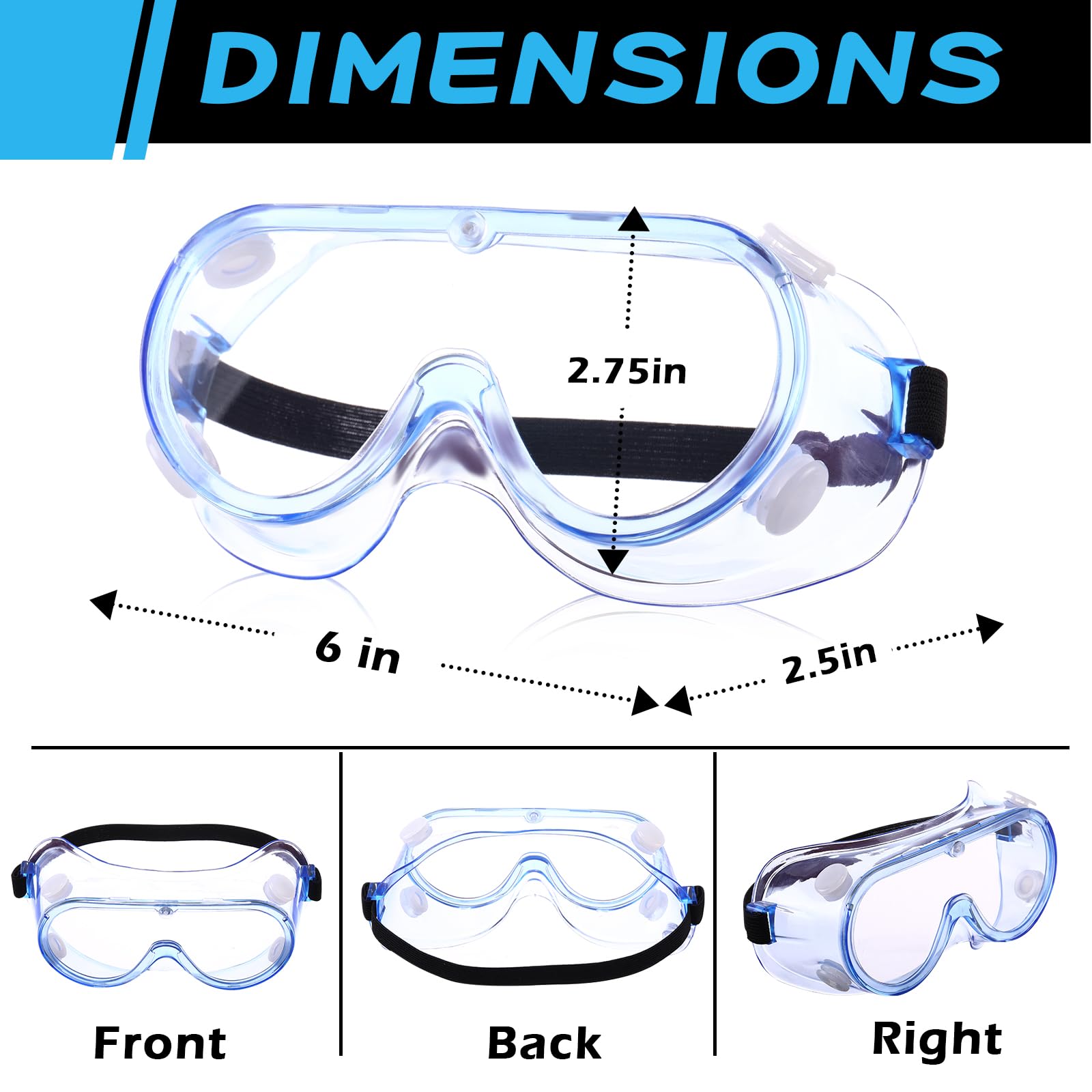 [30 PCS] Protective Safety Goggles