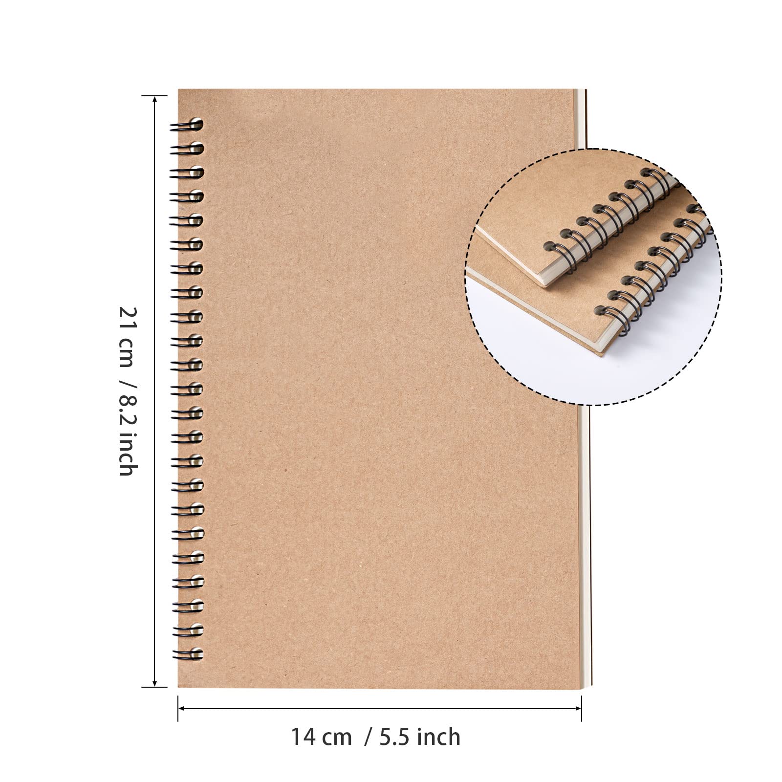 48 Pack A5 Spiral Notebook College Ruled Spiral Bulk, 100 Pages, 8.3 x 5.5 Inches