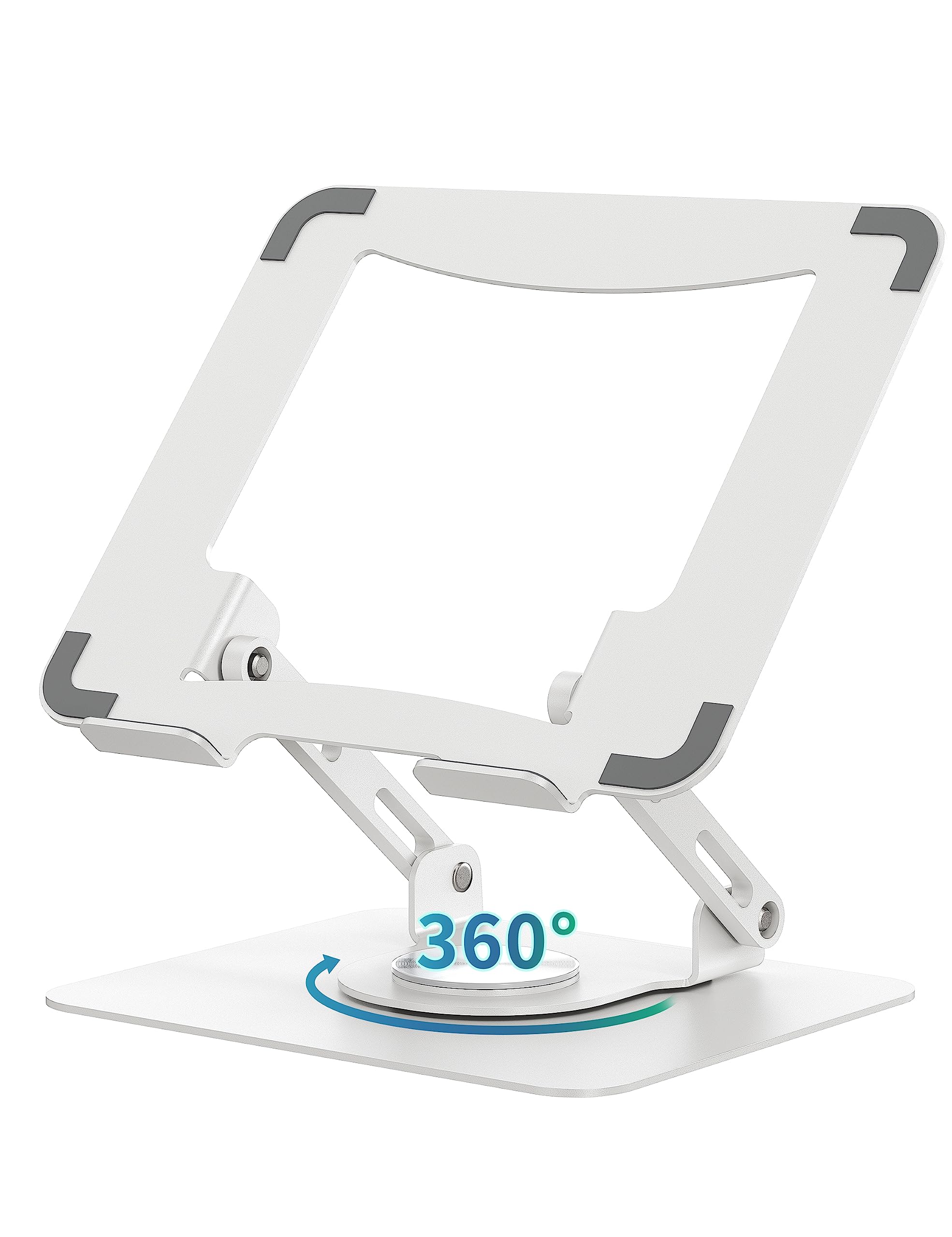 [1 PC] Laptop Stand with 360° Rotating Base, Ergonomic Computer Riser, Foldable Laptop Mount