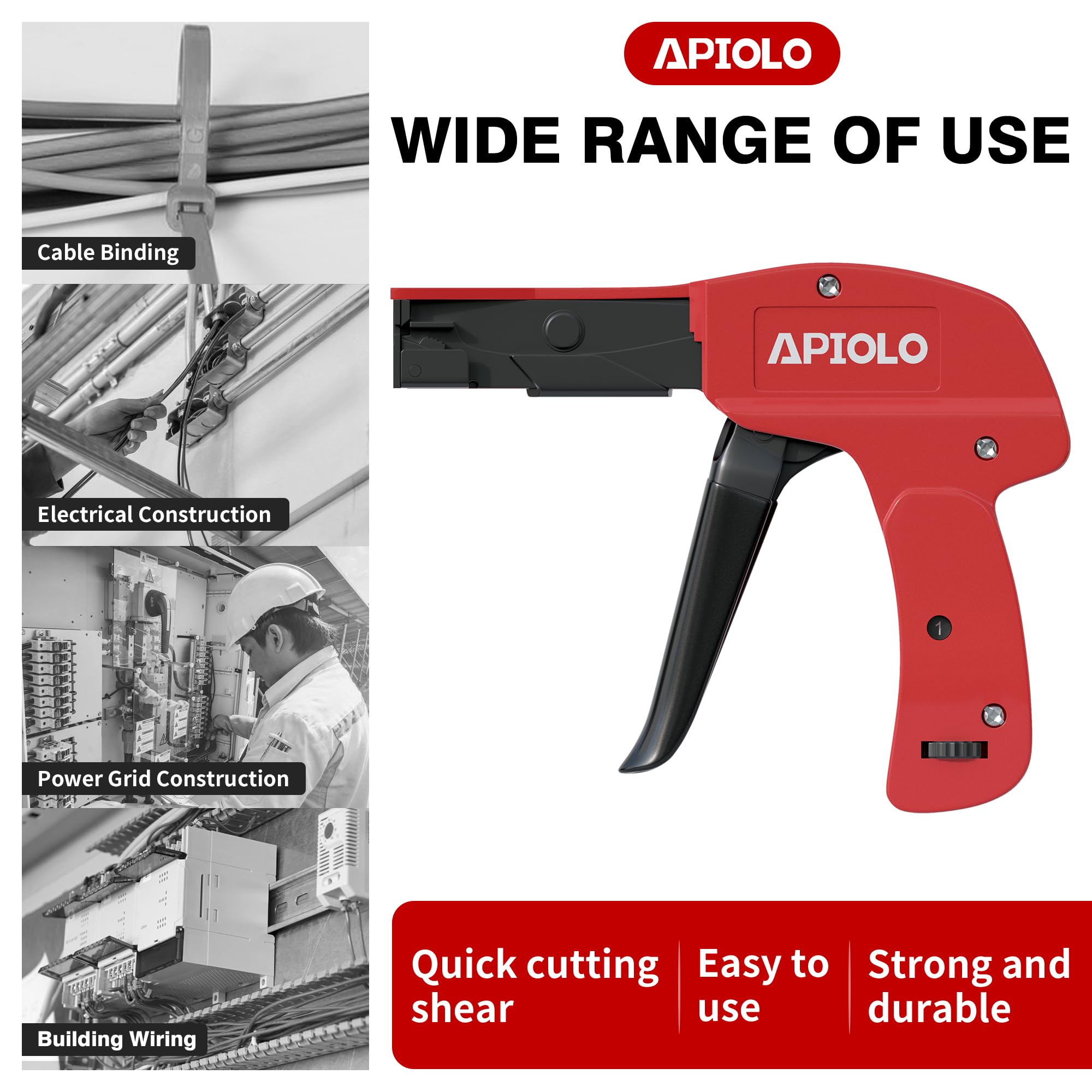 Hand Operated Fastening  Cable Tie Gun, 6.29 Inches