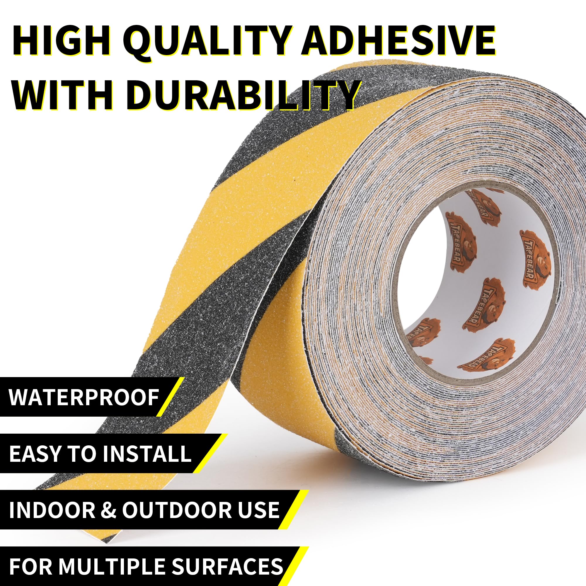 [1 Roll] Anti-Slip Safety Tape for Indoor/Outdoor, Compatible with Plastic, Wood, Ceramic, Glass, Metal