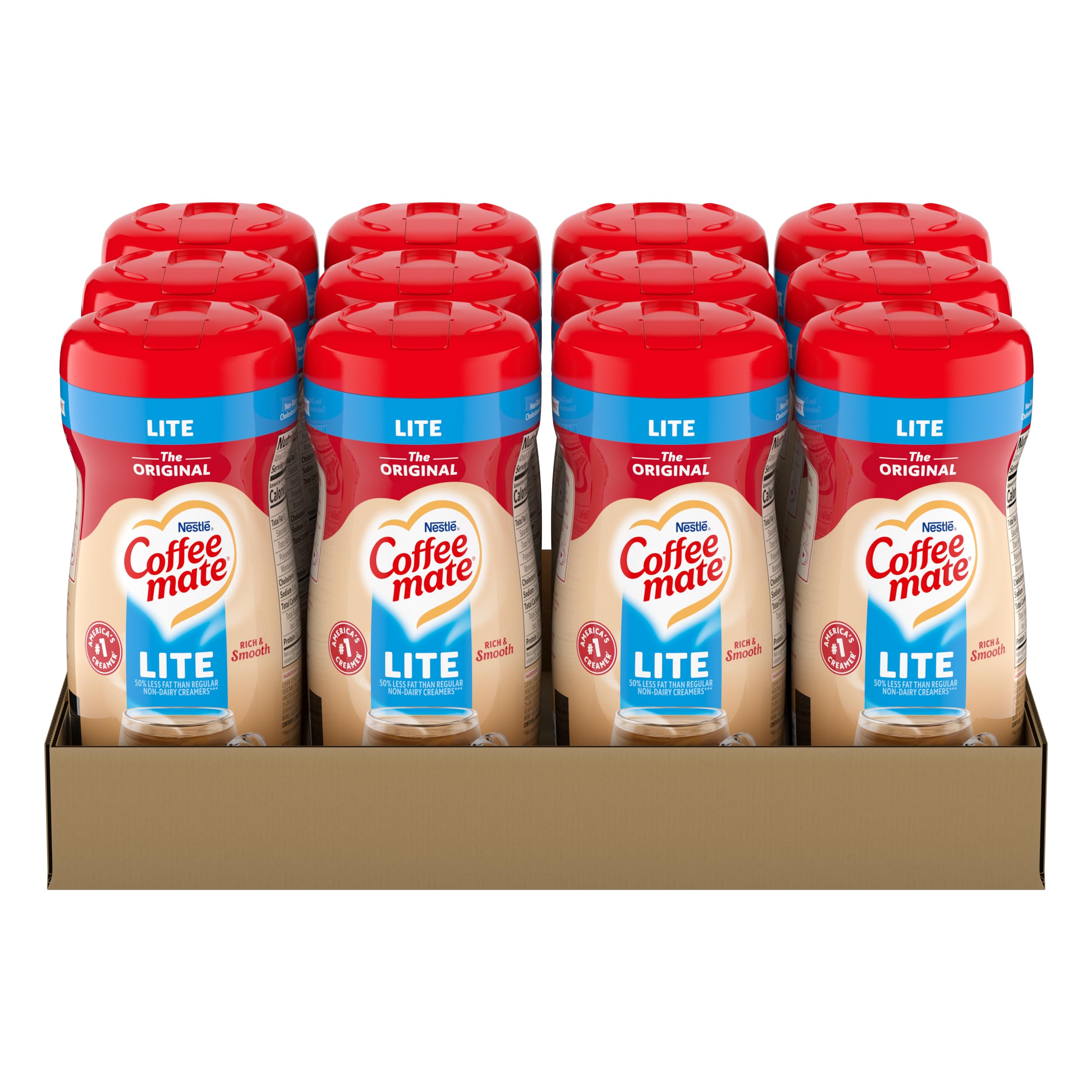 [12 Packs] Nestle Coffee Mate Creamer, Non Dairy Powder Creamer, 15 Ounces
