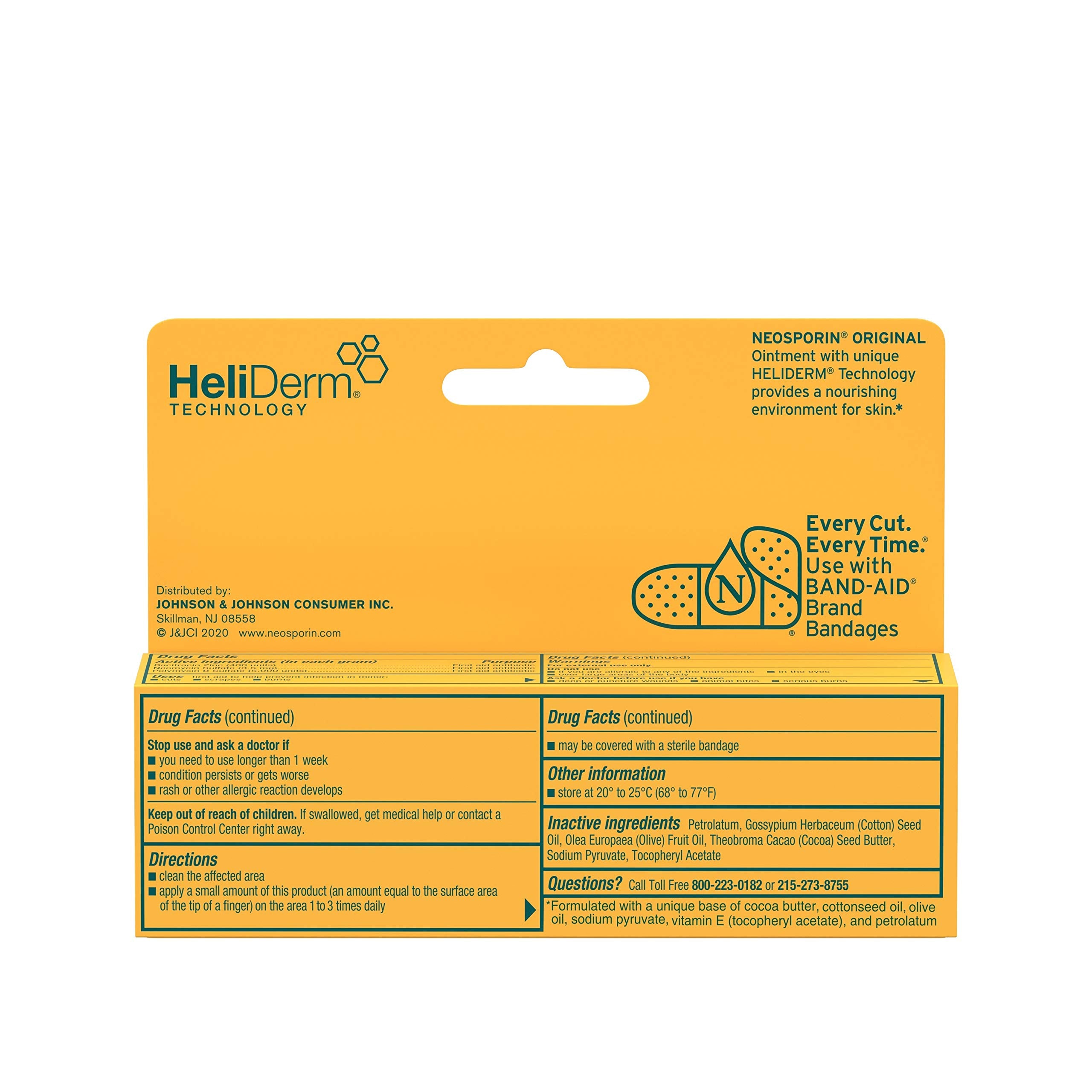 Neosporin Original First Aid Antibiotic Ointment with Bacitracin Zinc For Infection Protection, 0.5 or 1 Ounce