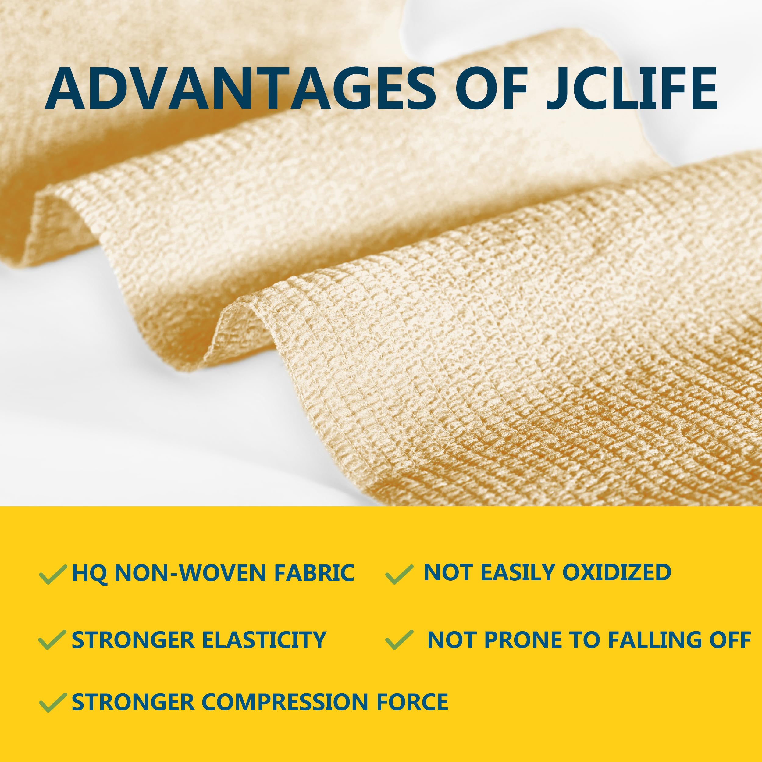 JCLIFE 12 Rolls Self Adhesive Bandage Wrap, 2” x 5 Yards Breathable Elastic Bandage Wrap