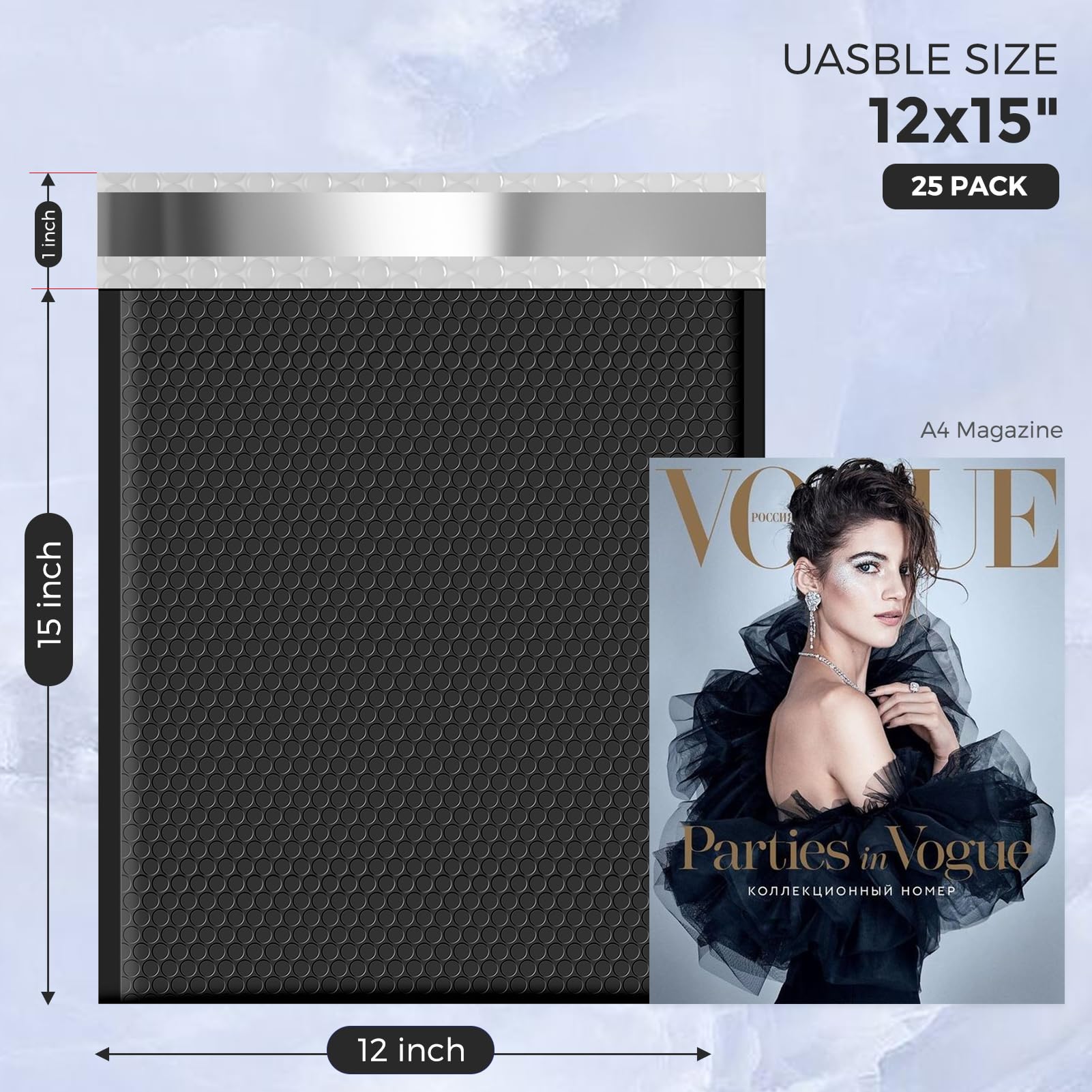 [25 Pack] Metronic Bubble Mailer 10x13" / 12x15"