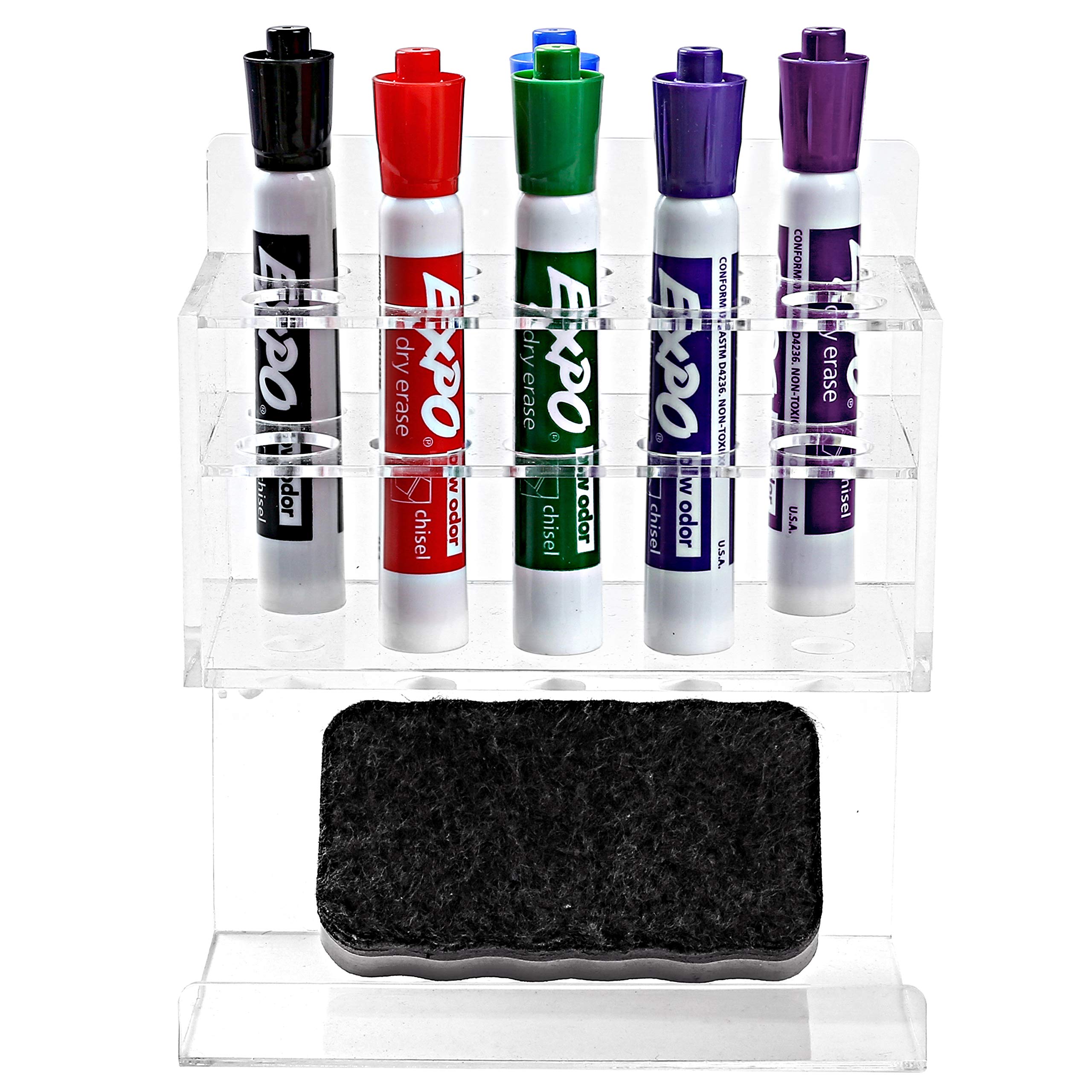 [1 / 2 Pack] Wall Mounted Dry Erase Whiteboard Marker Holder Stand