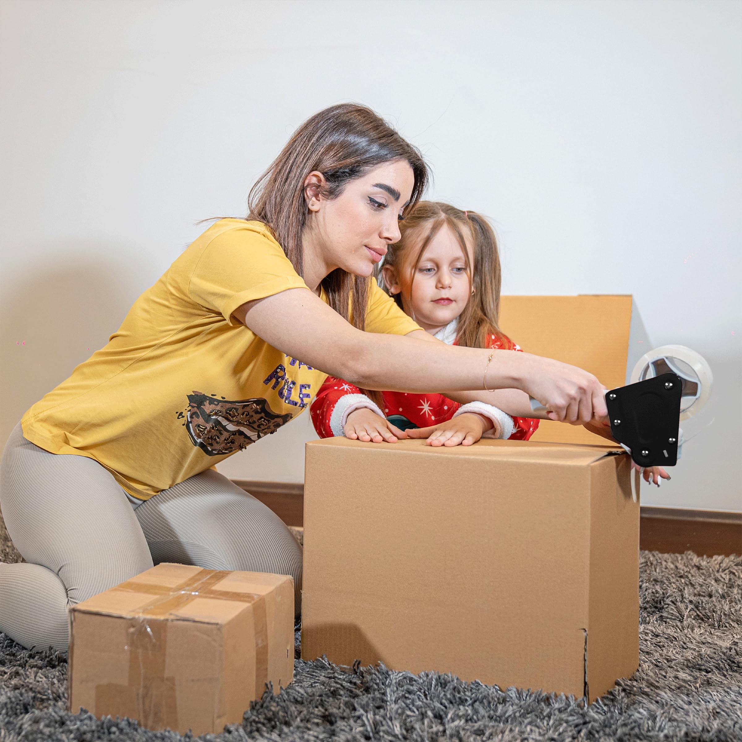 Packing Tape Dispenser Gun, Tape Gun with a 2 Inch Roll of Tape