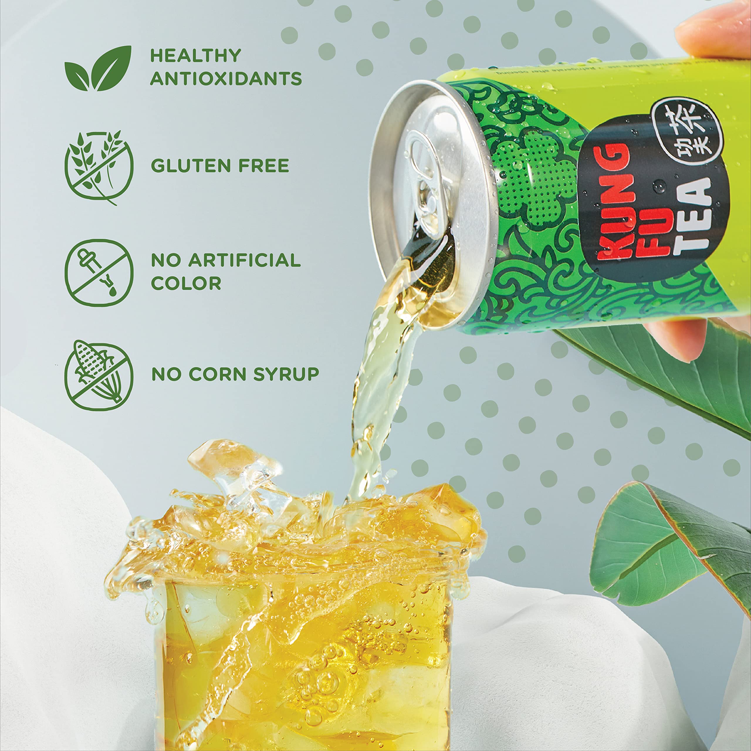 [6 Cans] Canned Green Tea, All Natural, Premium Iced Tea, 10.8 oz