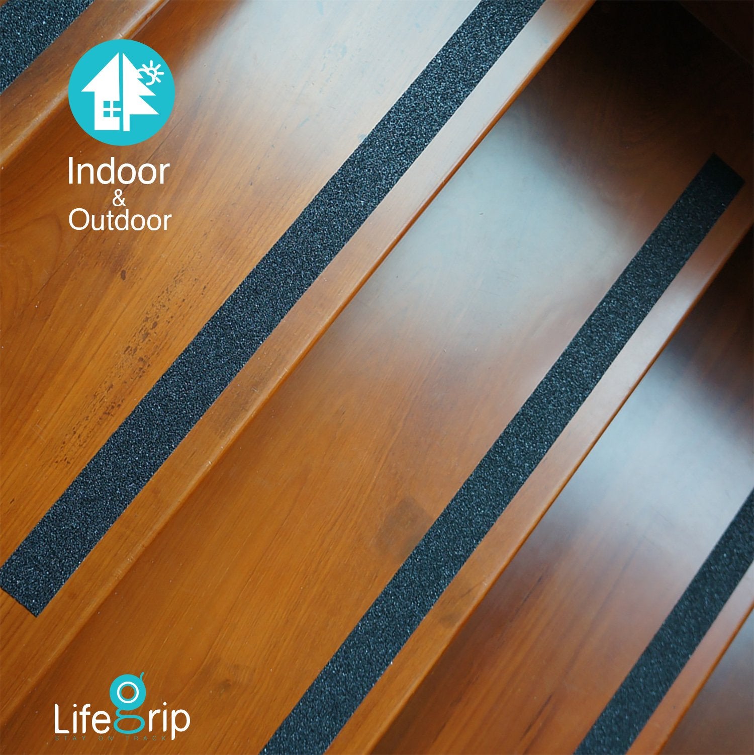 [12 Packs] Anti Slip Traction Treads Black, 2" X 12", Best Grip Tape, 80 Grit