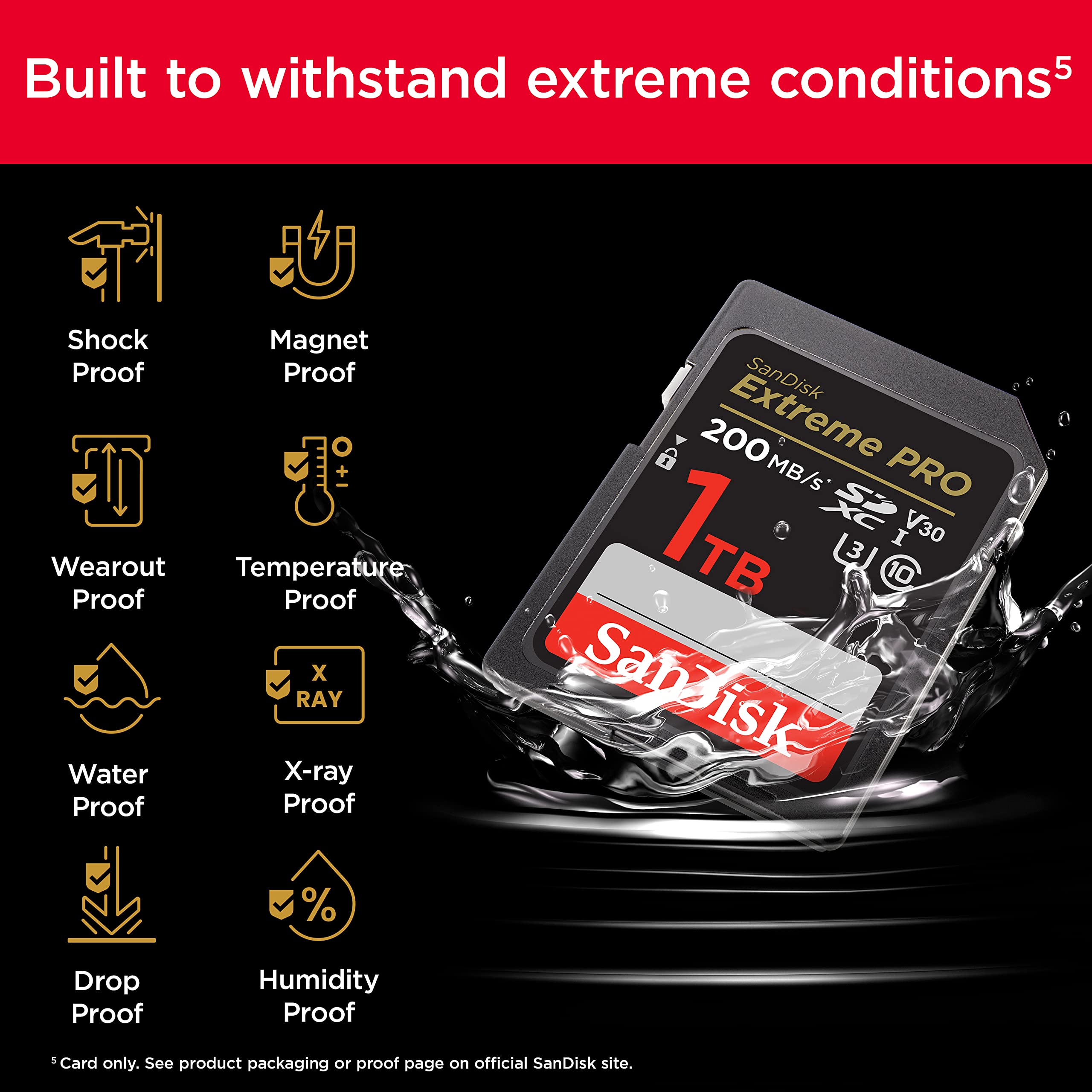 [32 / 64 / 128 / 256 / 512GB / 1TB] Extreme PRO SDHC UHS-I Memory Card - C10, U3, V30, 4K UHD, SD Card