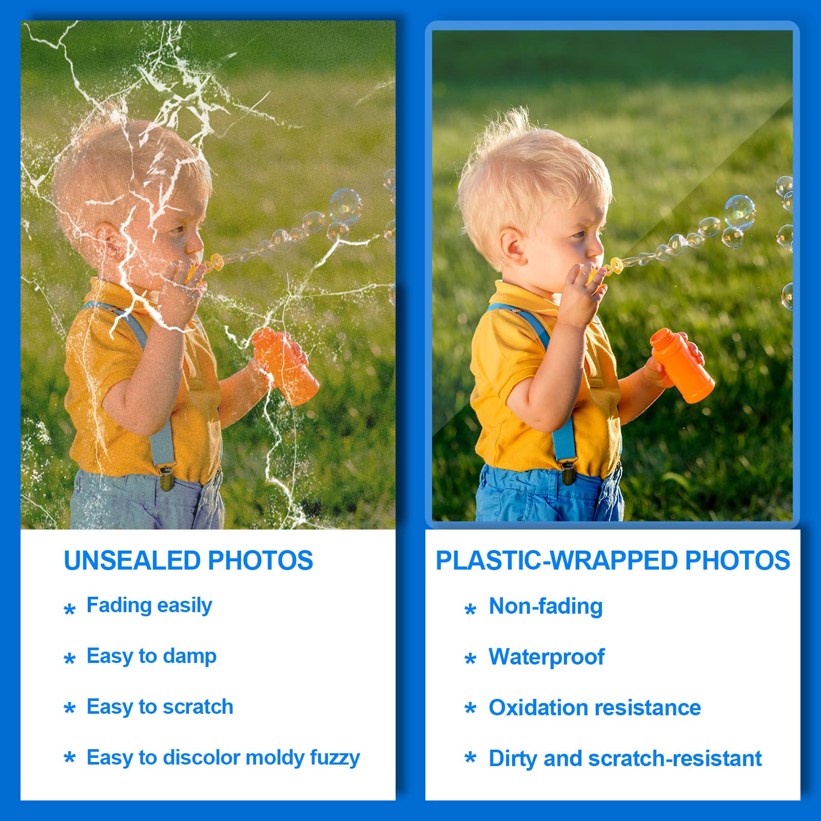 [100/200/300 Pack] Holds 8.5 x 11 Inch Sheets, 5Mil Clear Thermal Laminating Pouches 9 x 11.5 Inch