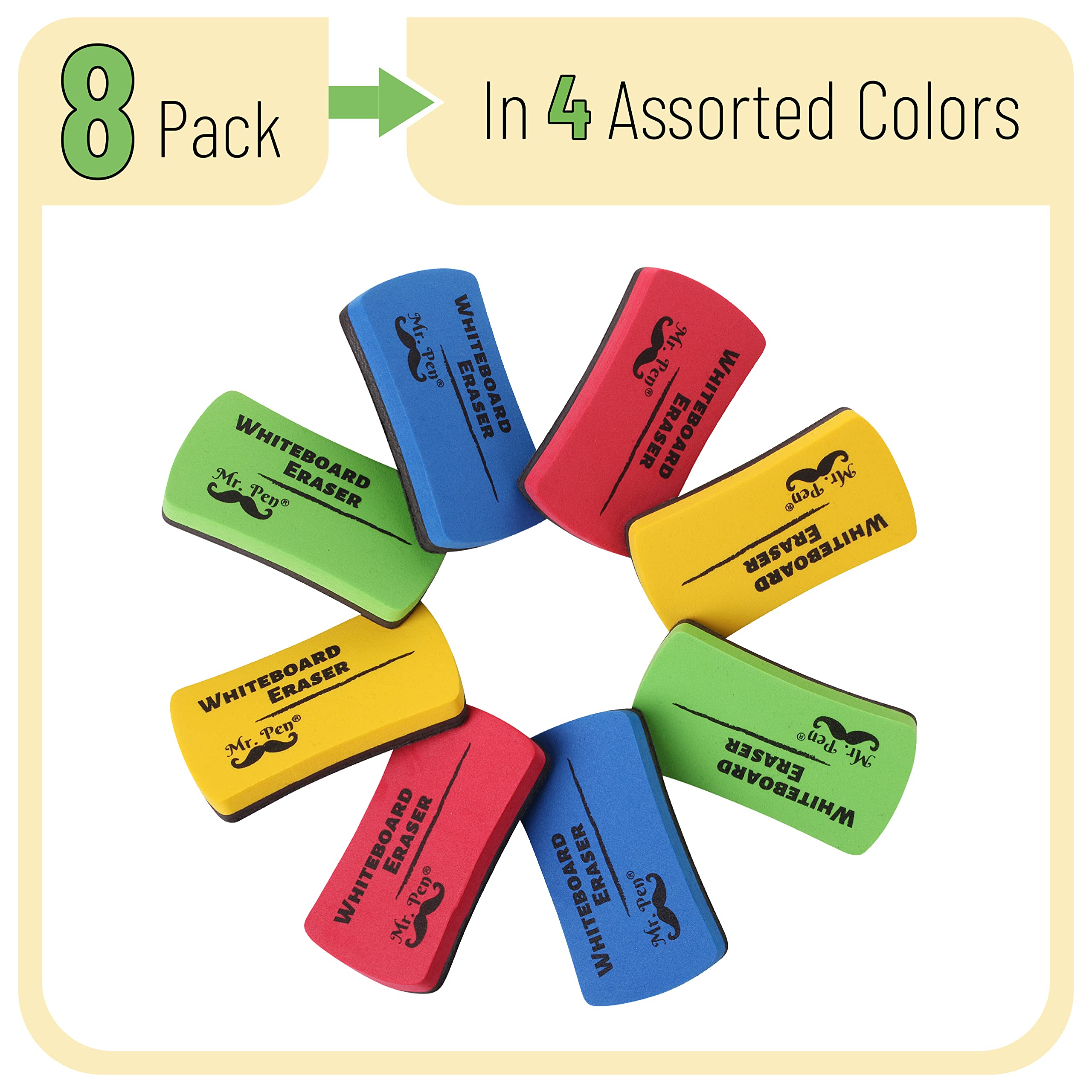 [8 PCS] White Board Magnetic Dry Erase Eraser