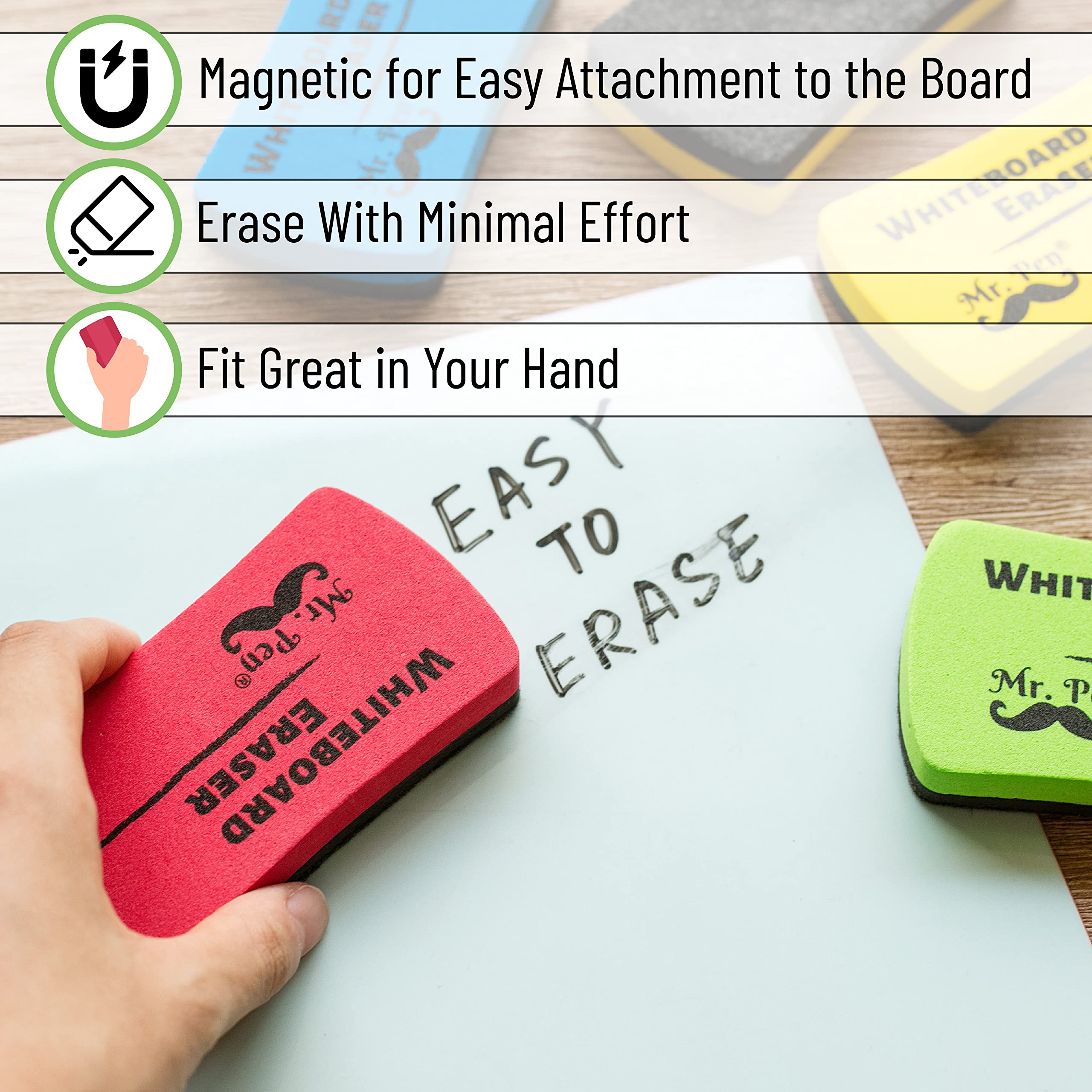 [8 PCS] White Board Magnetic Dry Erase Eraser