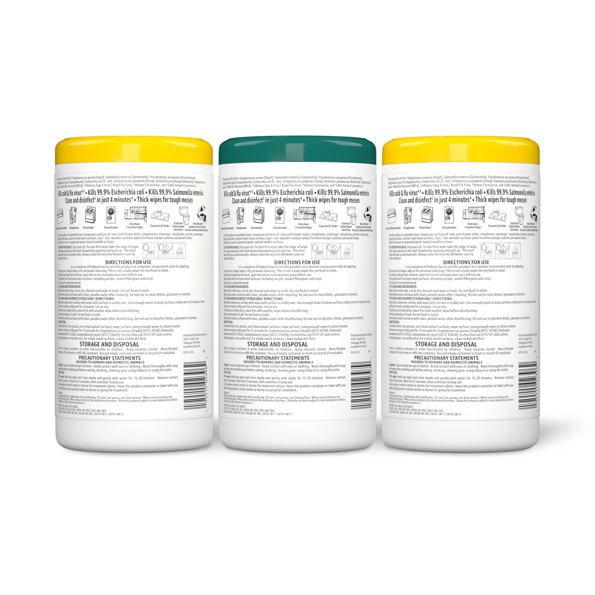 [3 or 4 Pack] Amazon Basics Disinfecting Wipes, for Sanitizing, Cleaning & Deodorizing