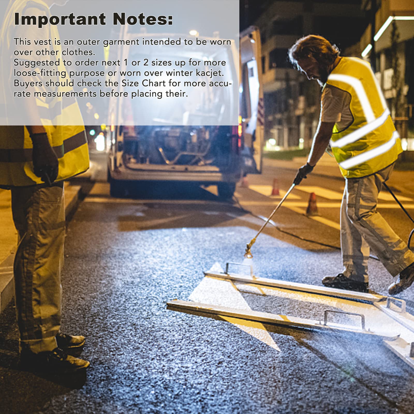 [2 Packs] Hi Vis Reflective Safety Vest with Pockets, Medium to XX Large