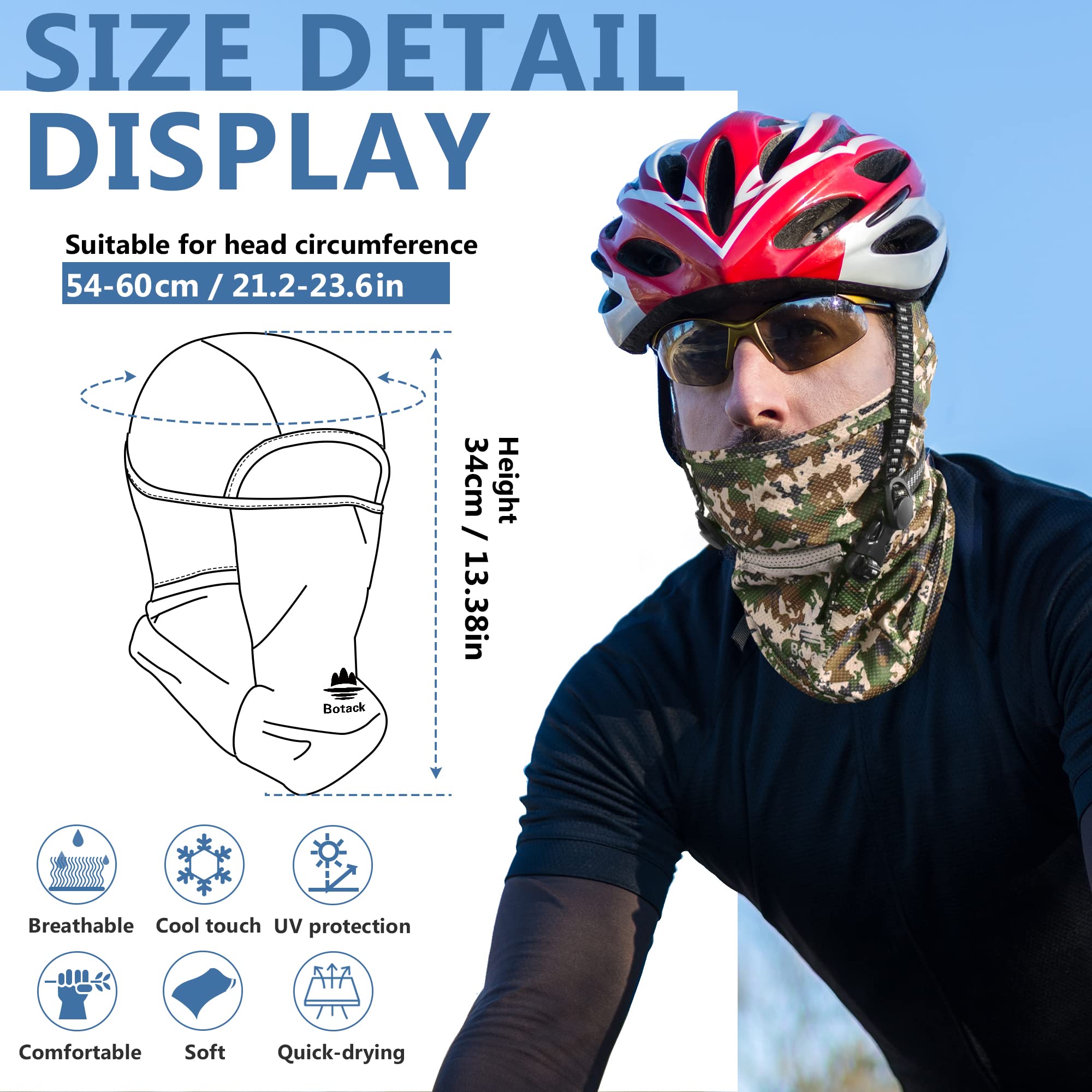 [1 PC / 2 PCS] Balaclava Full Head Mask with UV Protection