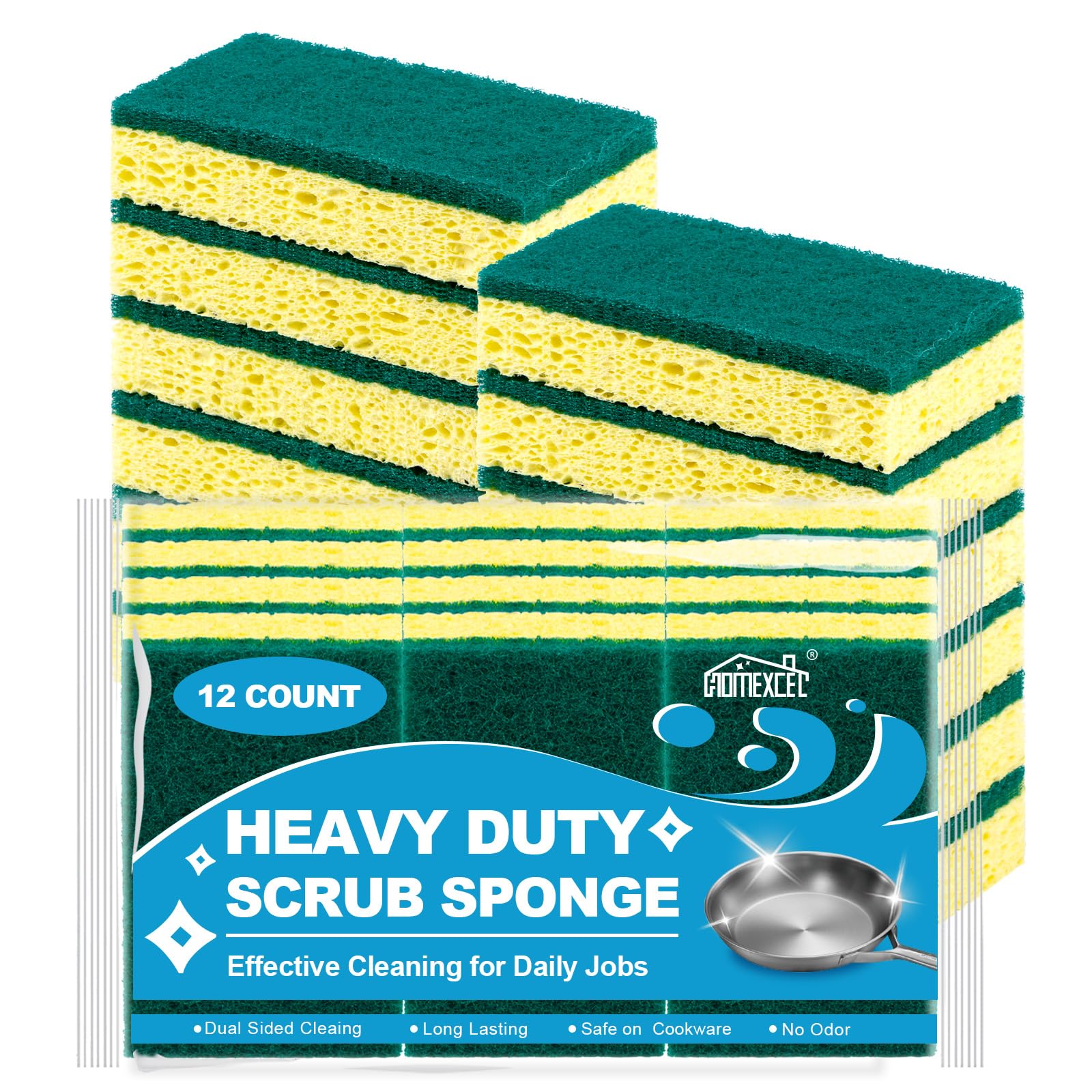 Heavy Duty Scrub Sponges Kitchen 12pcs/24pcs