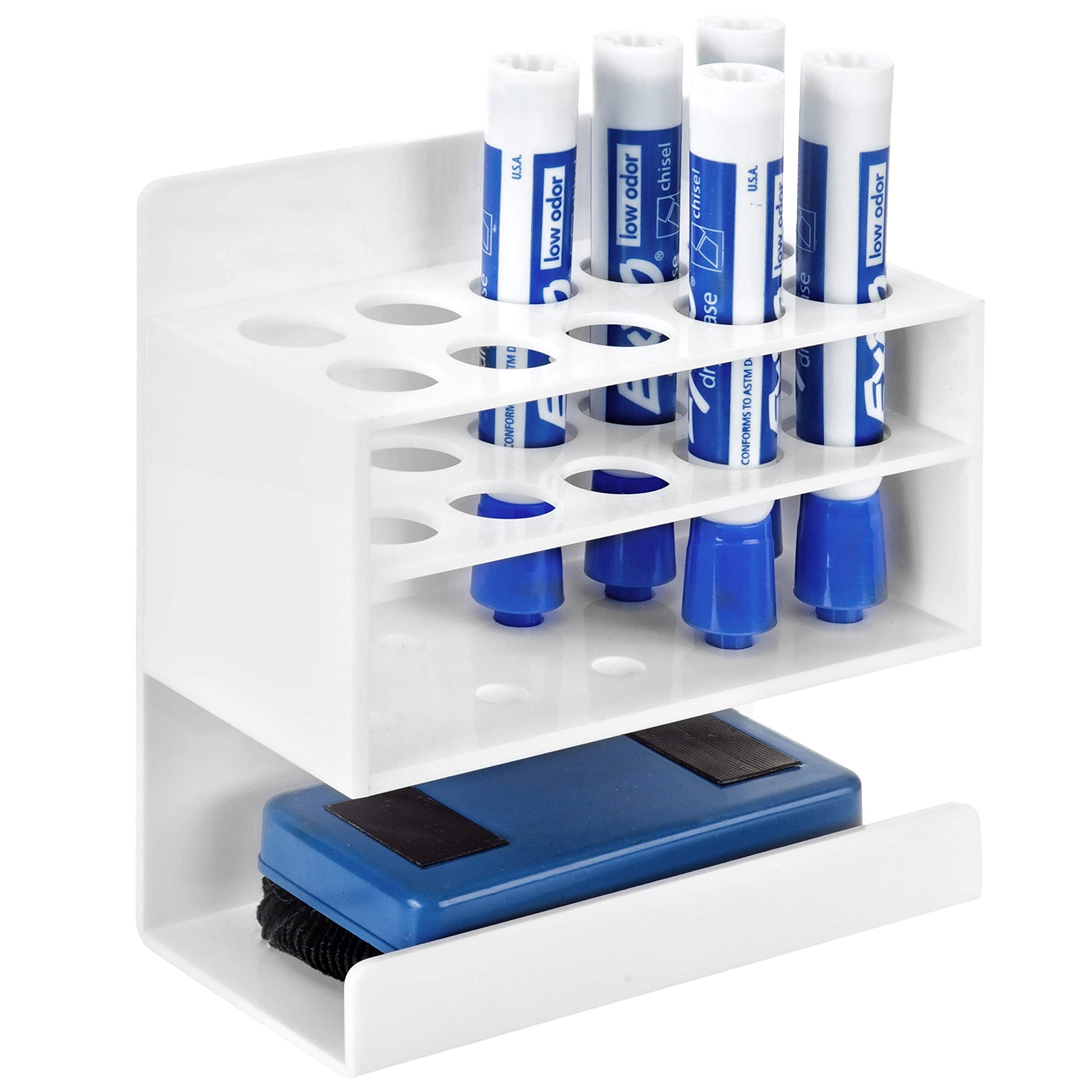 [1 / 2 Pack] Wall Mounted Dry Erase Whiteboard Marker Holder Stand