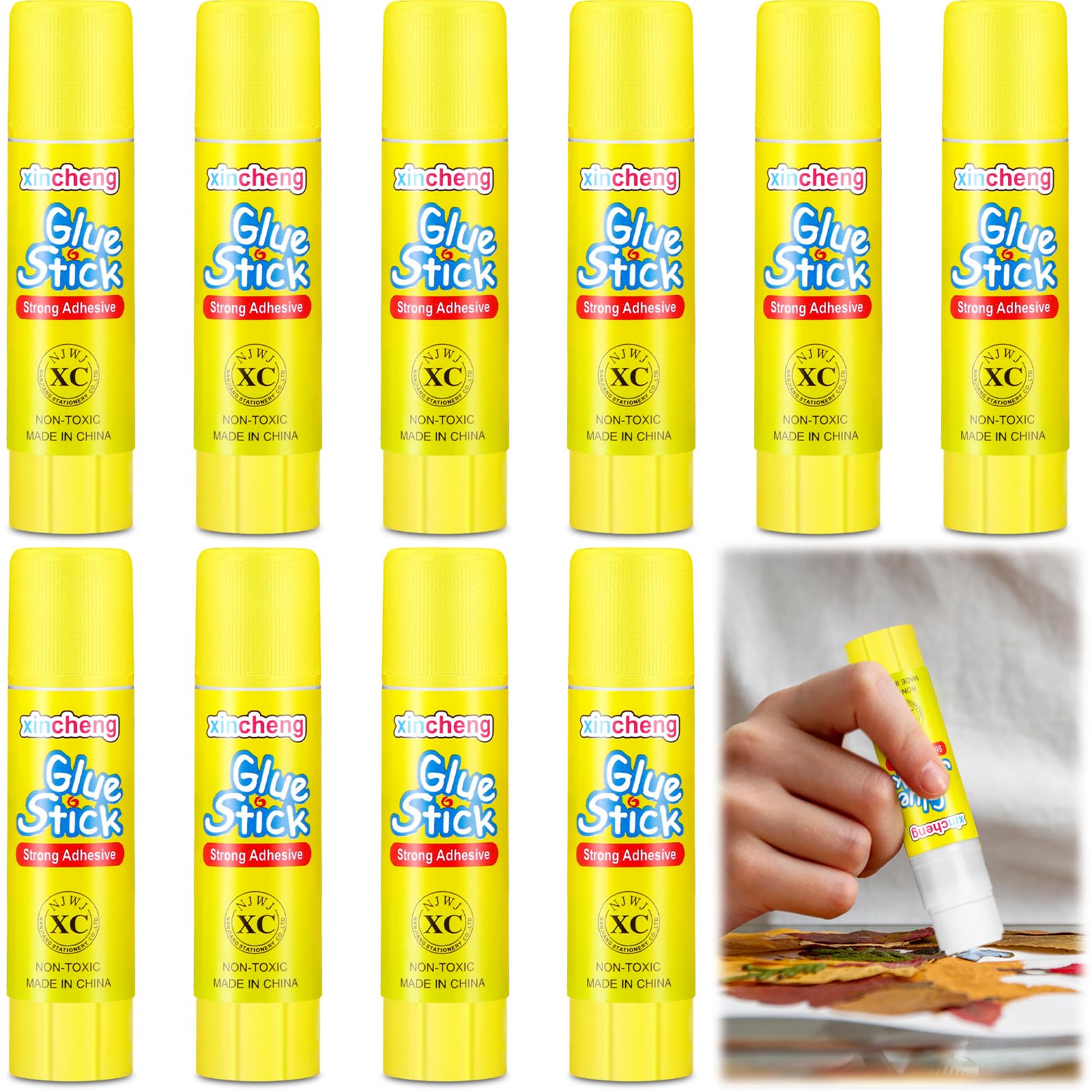 [50 Pcs / 100 Pcs] Zubebe White Washable Glue Stick, 0.32 Ounce