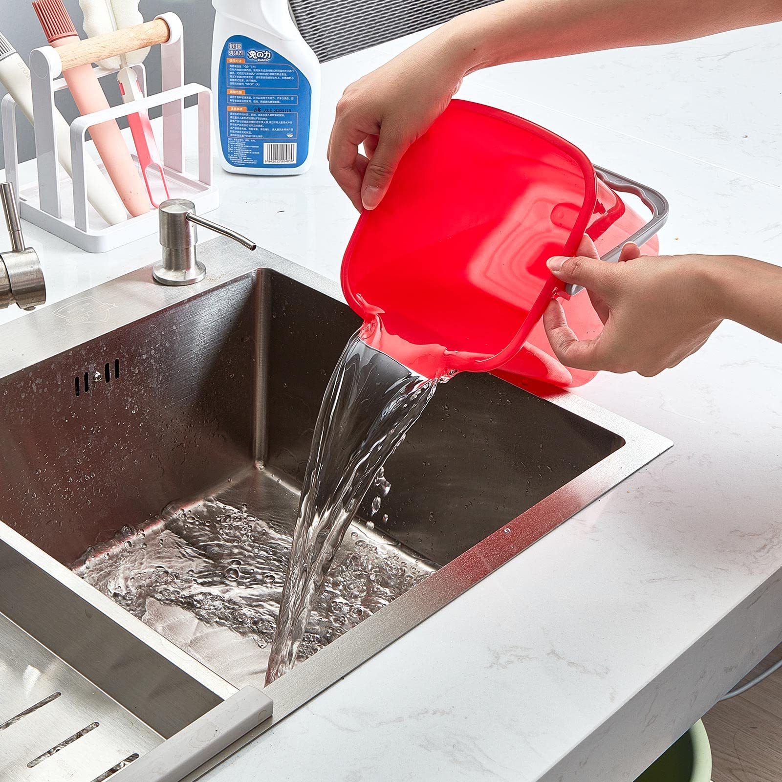 8 Pcs Sanitizing Bucket 3 Quart Cleaning Bucket (8 PCS)