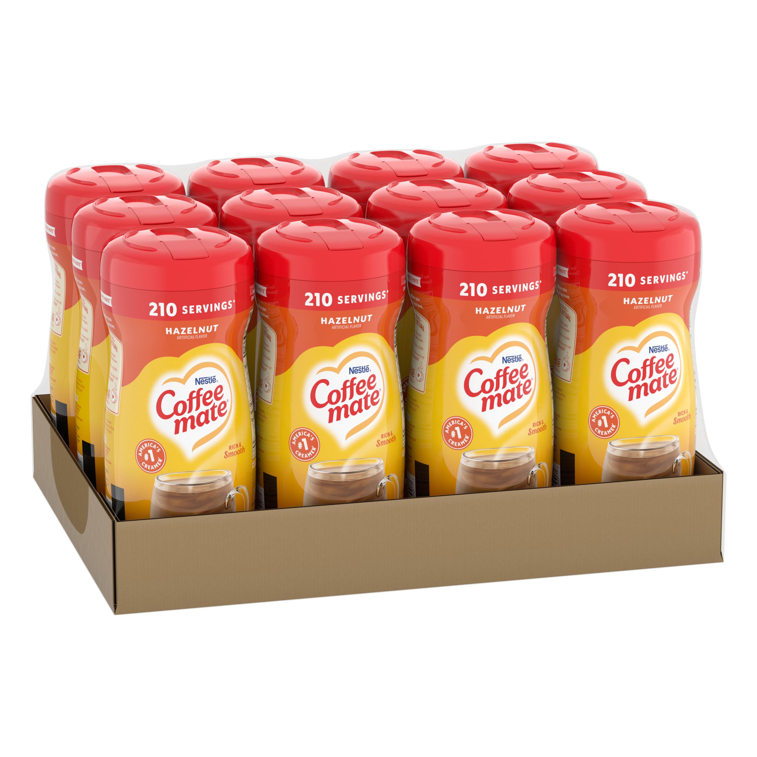 [12 Packs] Nestle Coffee Mate Creamer, Non Dairy Powder Creamer, 15 Ounces