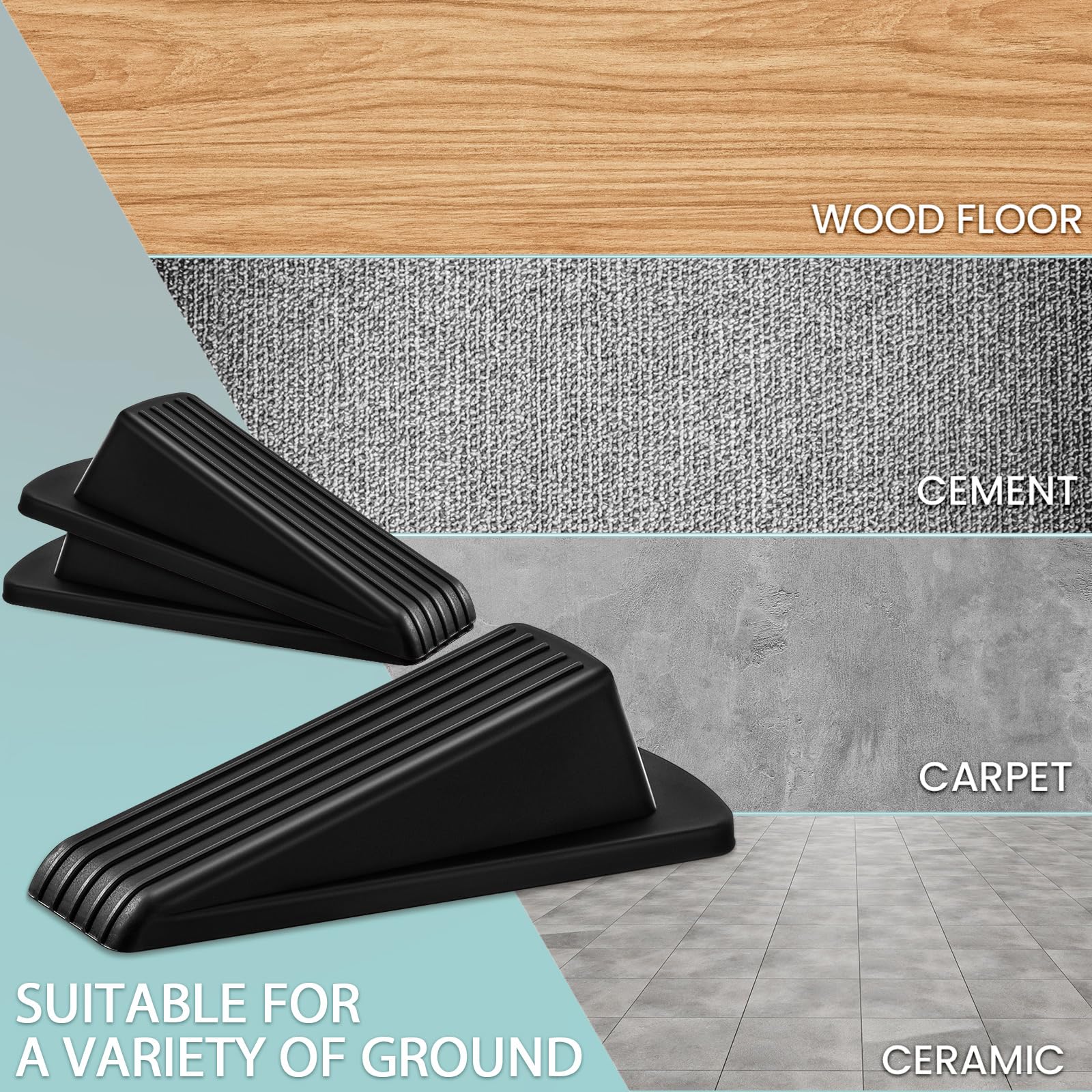 18/36/72 Pcs Rubber Door Stoppers for Bottom of Door