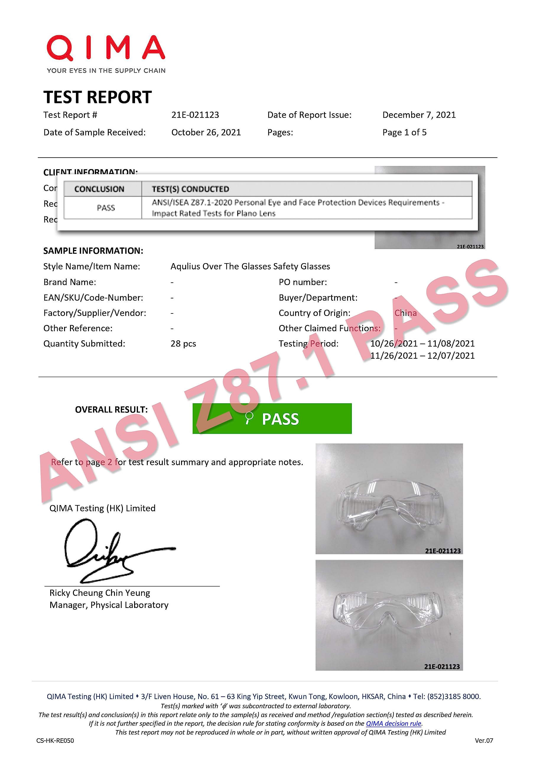 [3 / 12 / 24 PCS] Safety Glasses w/ Anti-Fog & Scratch Resistant, Crystal Clear Eye Protection