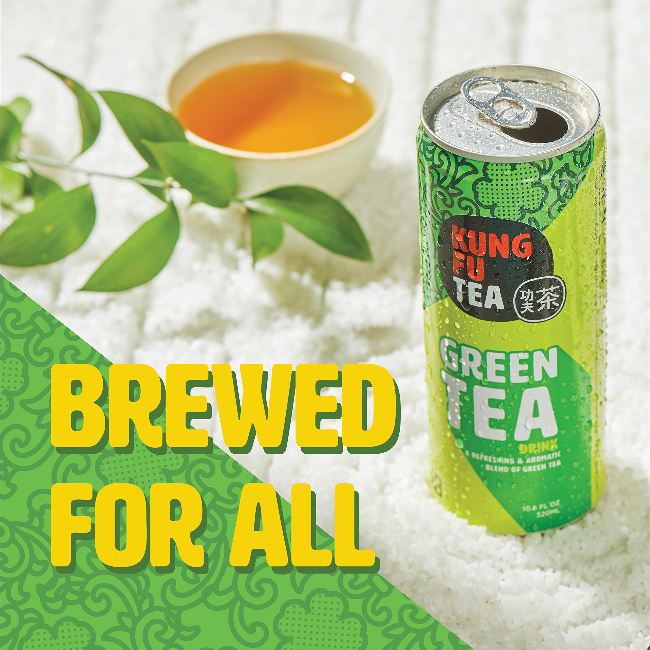 [6 Cans] Canned Green Tea, All Natural, Premium Iced Tea, 10.8 oz