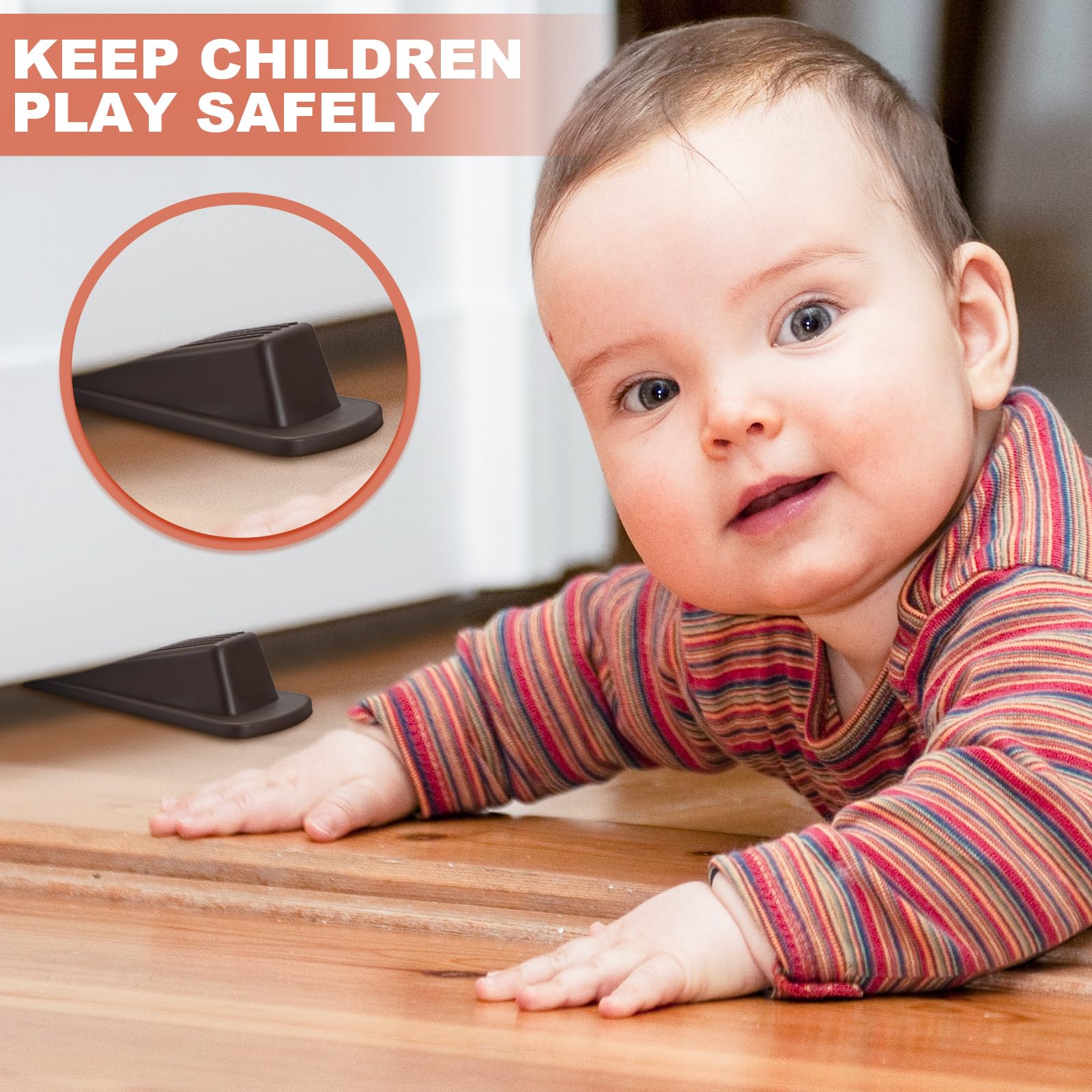 18/36/72 Pcs Rubber Door Stoppers for Bottom of Door