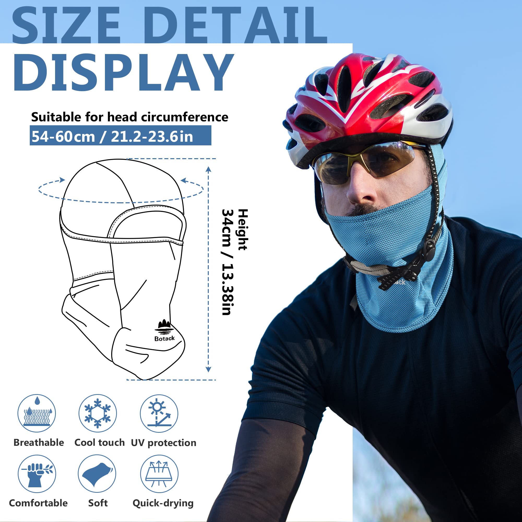 [1 PC / 2 PCS] Balaclava Full Head Mask with UV Protection