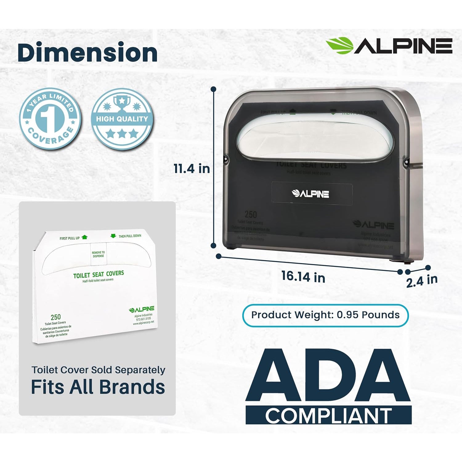 Wall Mount Toilet Seat Cover Dispenser