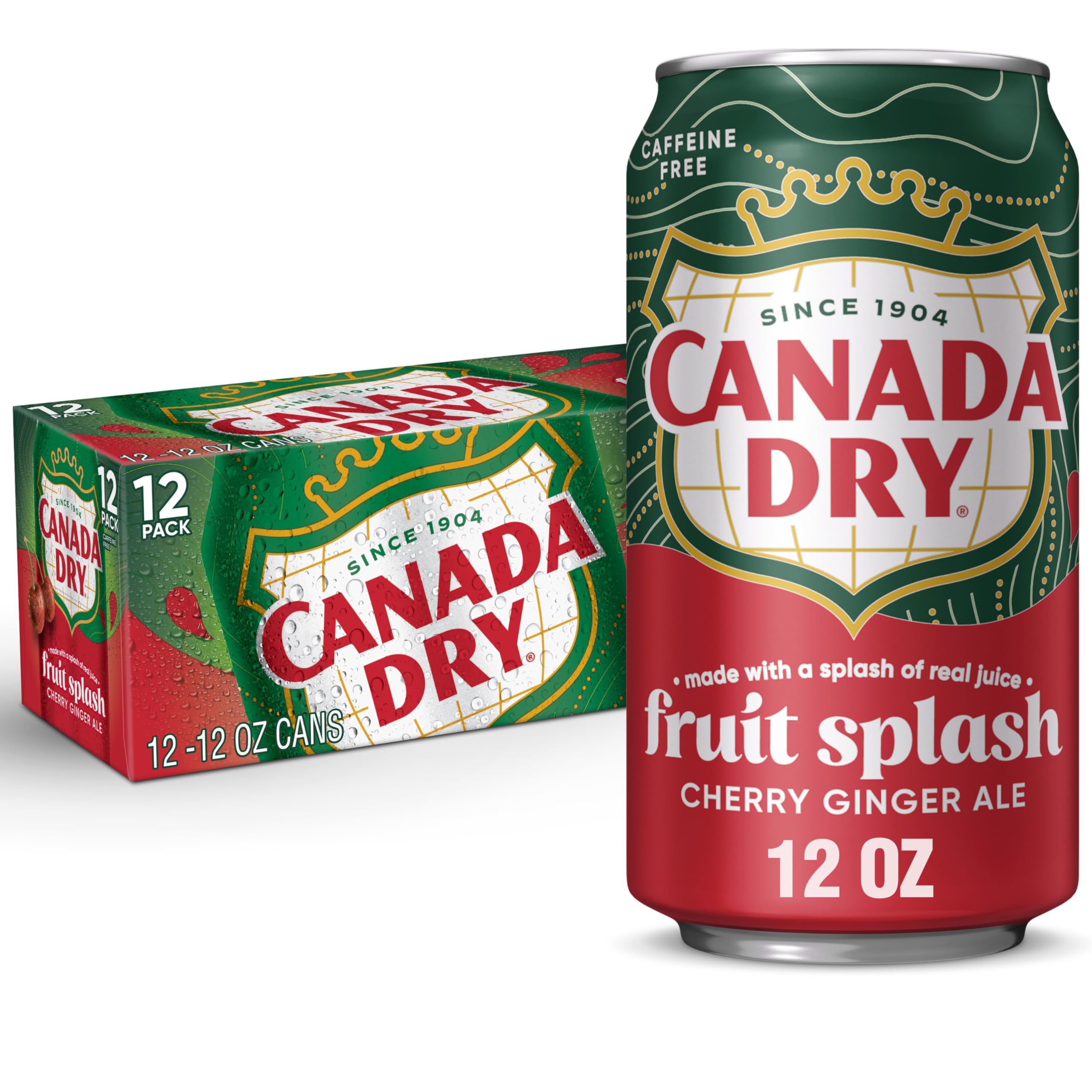 [12 Cans] Canada Dry Cherry Gingerale Fruit Splash 12oz