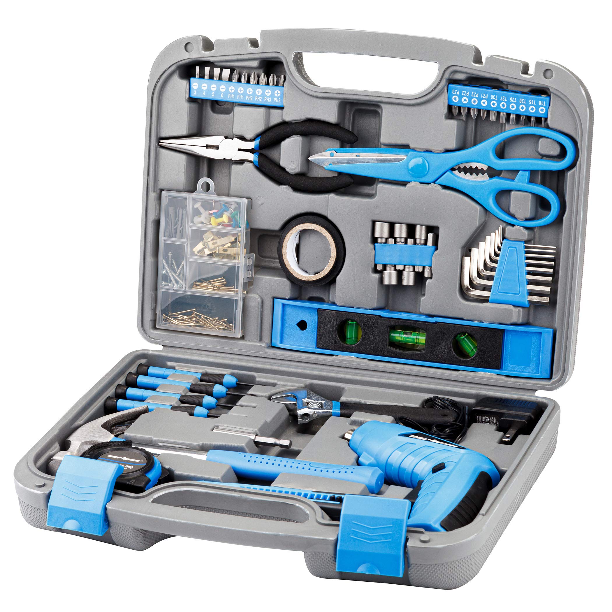 CARTMAN Power Tool Combo Kits with 12V Cordless Drill with a Robot Style Carry Box